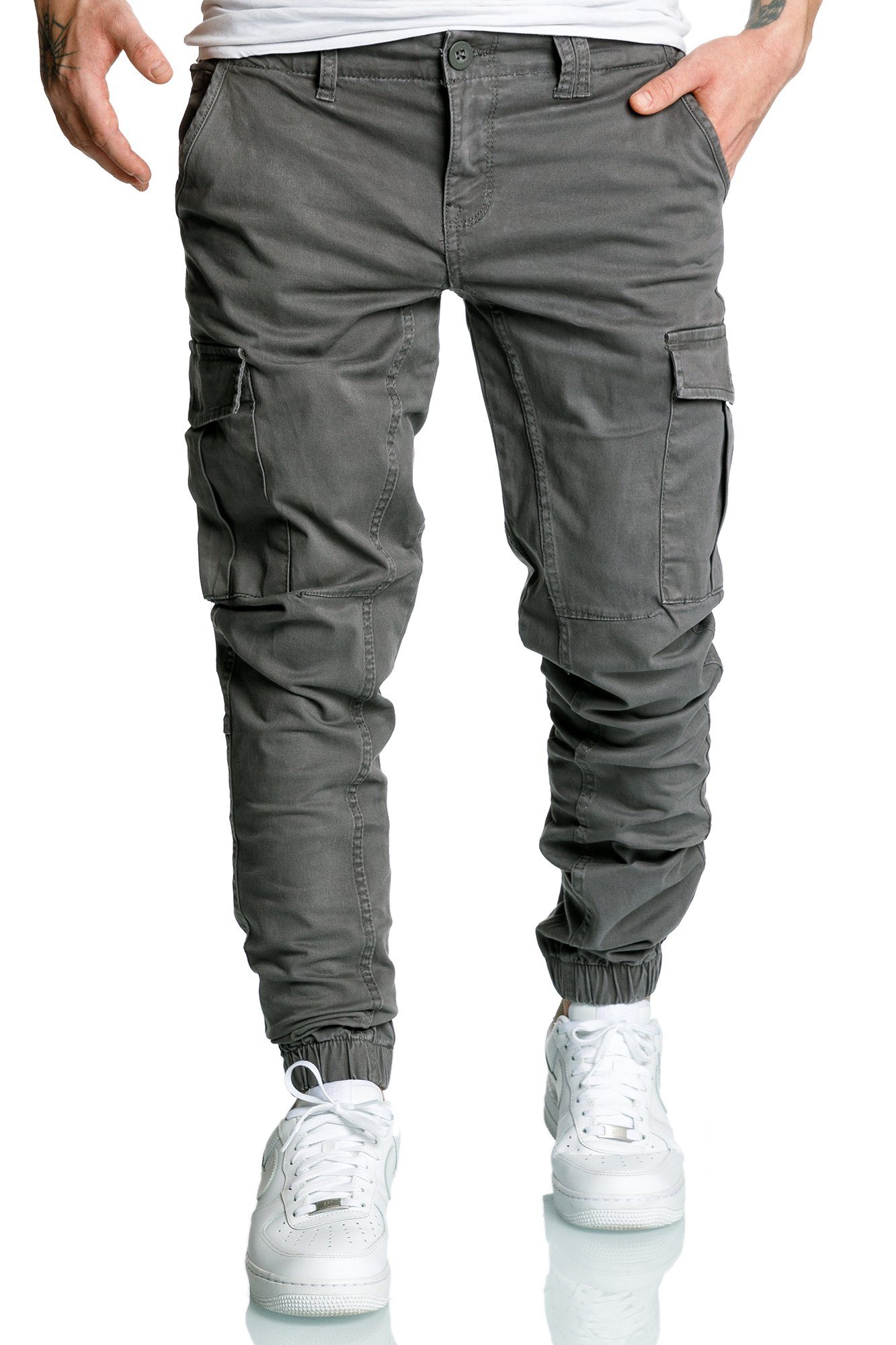 Amaci&Sons Chinohose RIALTO Cargo Jogger-Chino Herren Cargo Jogger Chino Jeans Hose