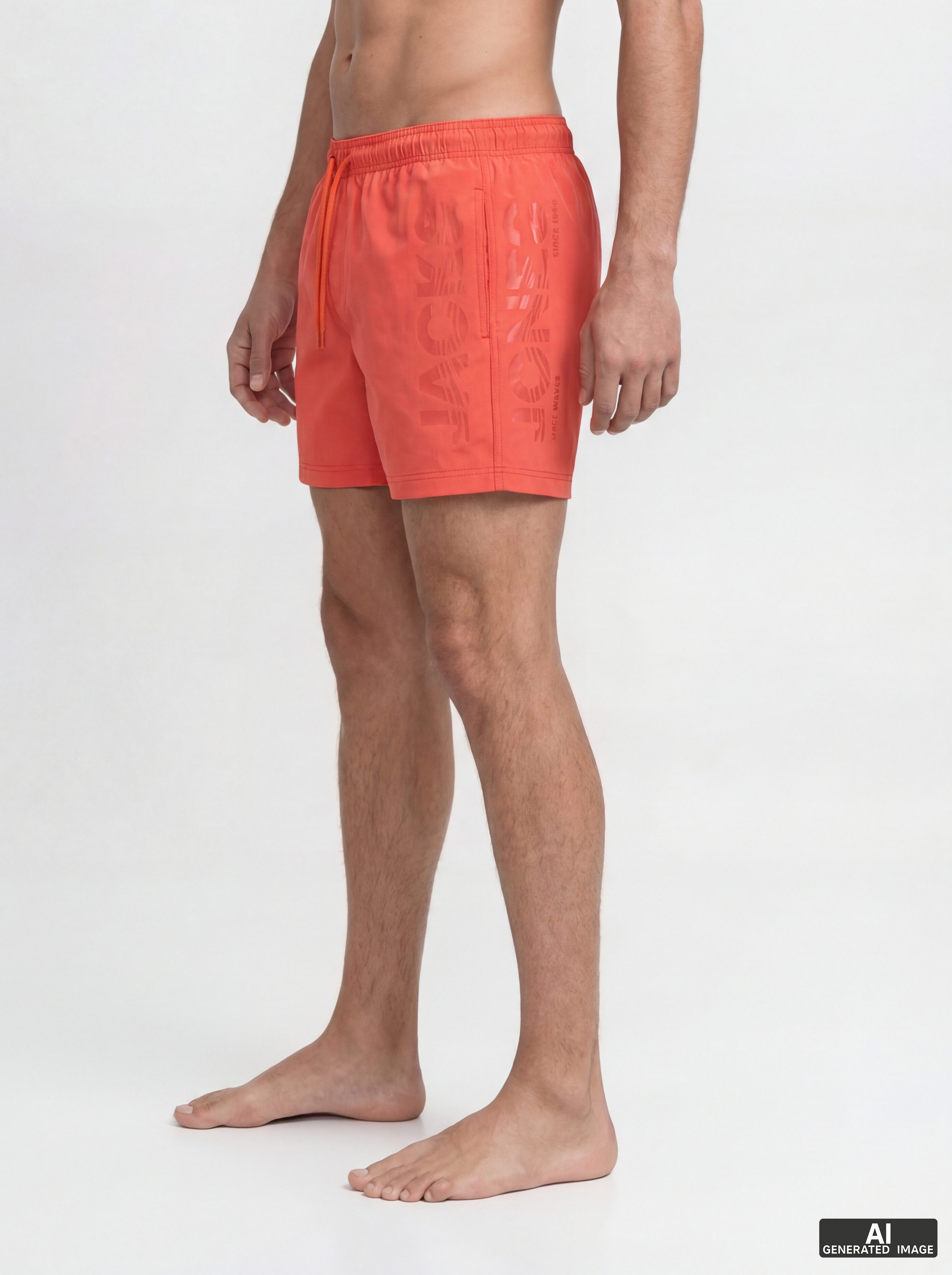Jack & Jones Badeshorts JPSTMAUI WAVE LOGO SWIM SHORTS SN Kunstfaser, normal geschniten