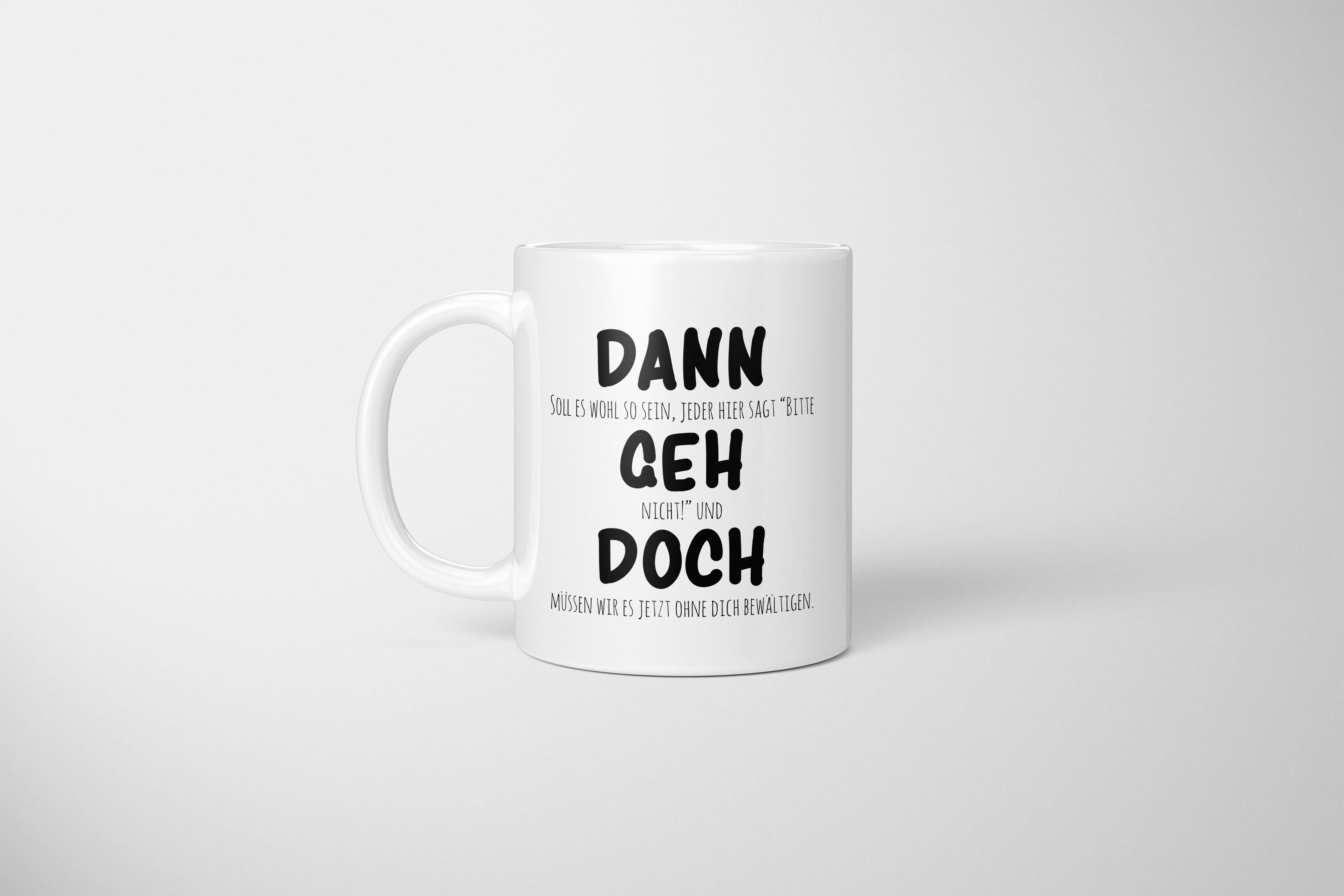 - Tasse Kollegen TassenTicker doch lustig Weiss geh TassenTicker - Dann - Abschiedsgeschenk