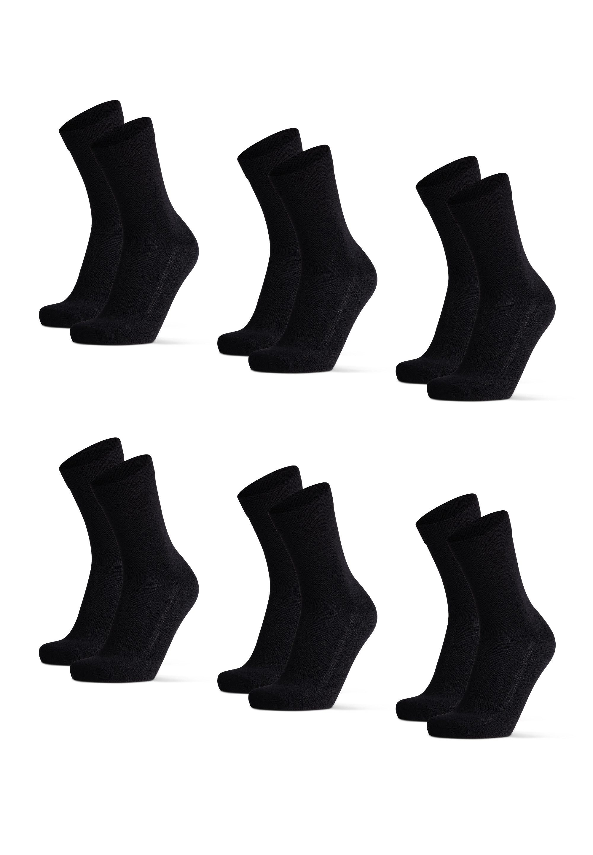 DANISH ENDURANCE Basicsocken Bamboo Crew (6-Paar) Ultraweich, Unisex, halten die Füße frisch & trocken