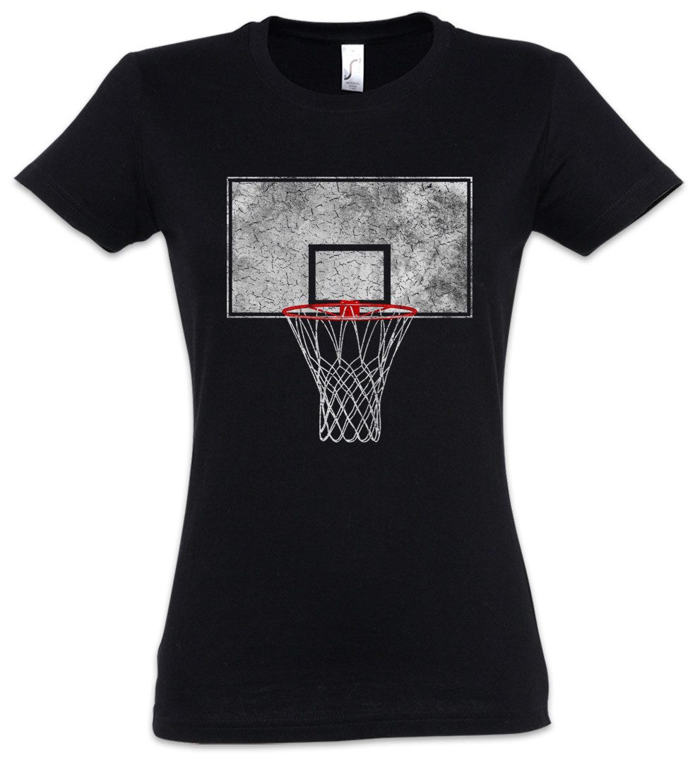 Urban Backwoods Print-Shirt Basketball Backboard Damen T-Shirt Court Streetballcourt Streetball (1-tlg) Korb Dunk Air Player