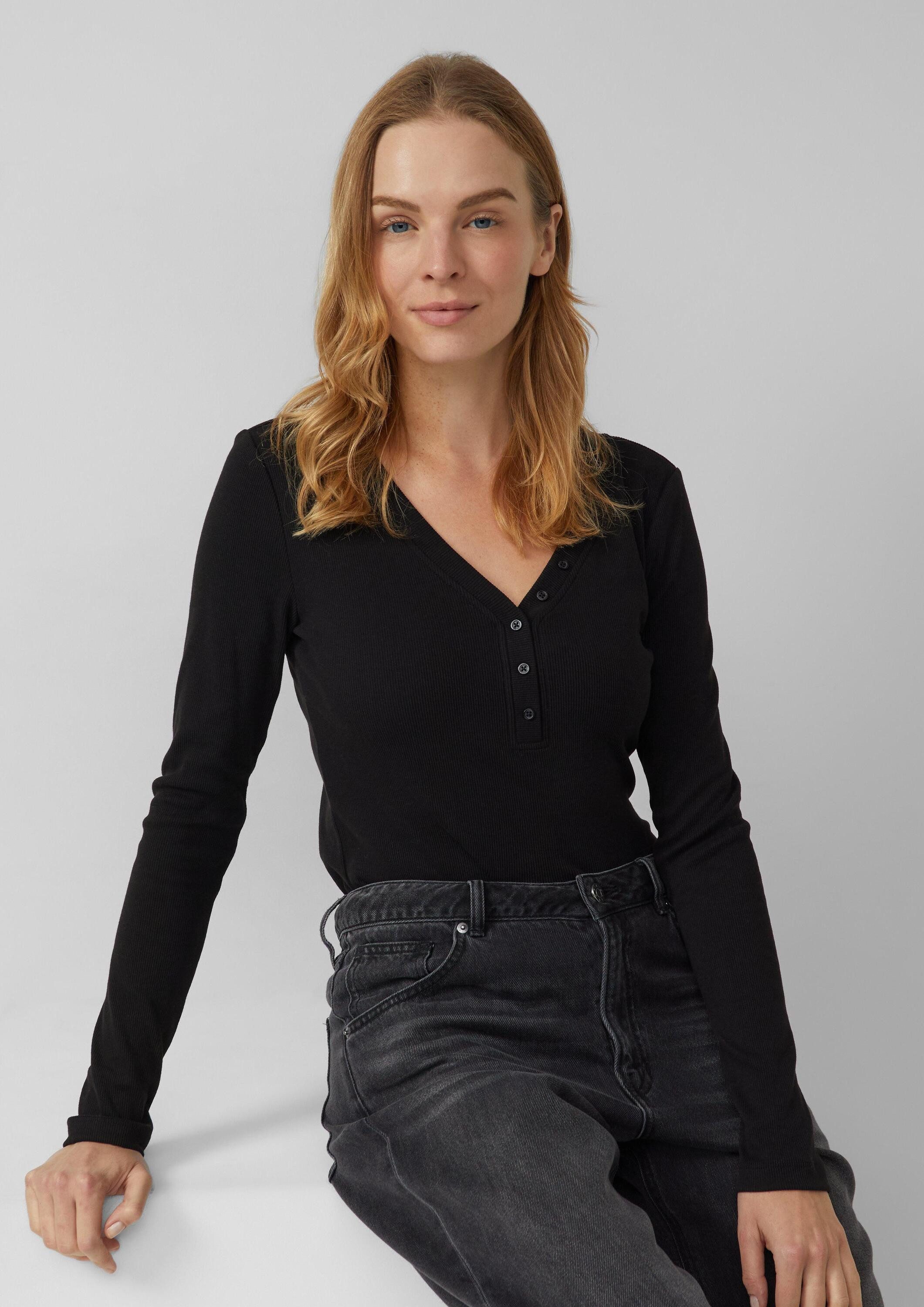 s.Oliver Langarmshirt T-Shirt Geripptes Longsleeve mit günstig online kaufen