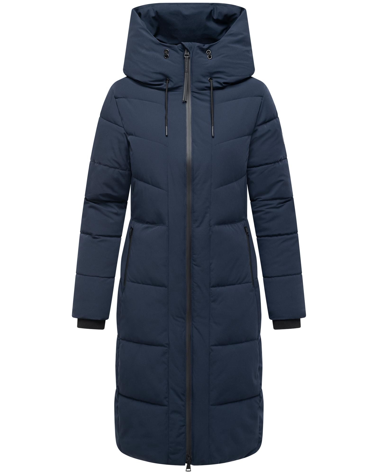 Navahoo Steppmantel Schokokuss XIV Warmer Damen gesteppter Wintermantel mit Kapuze