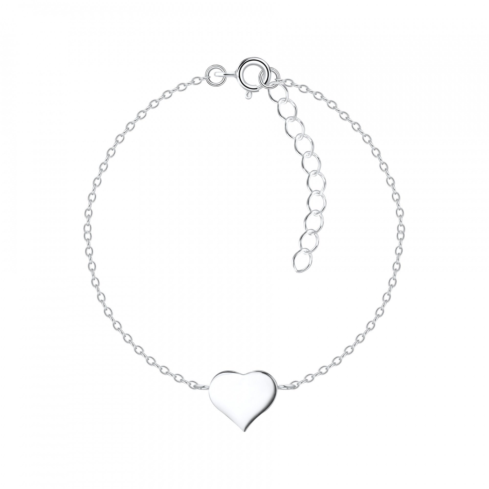 ALEXANDER YORK Silberarmband HERZ, 925 Sterling Silber | Silberarmbänder