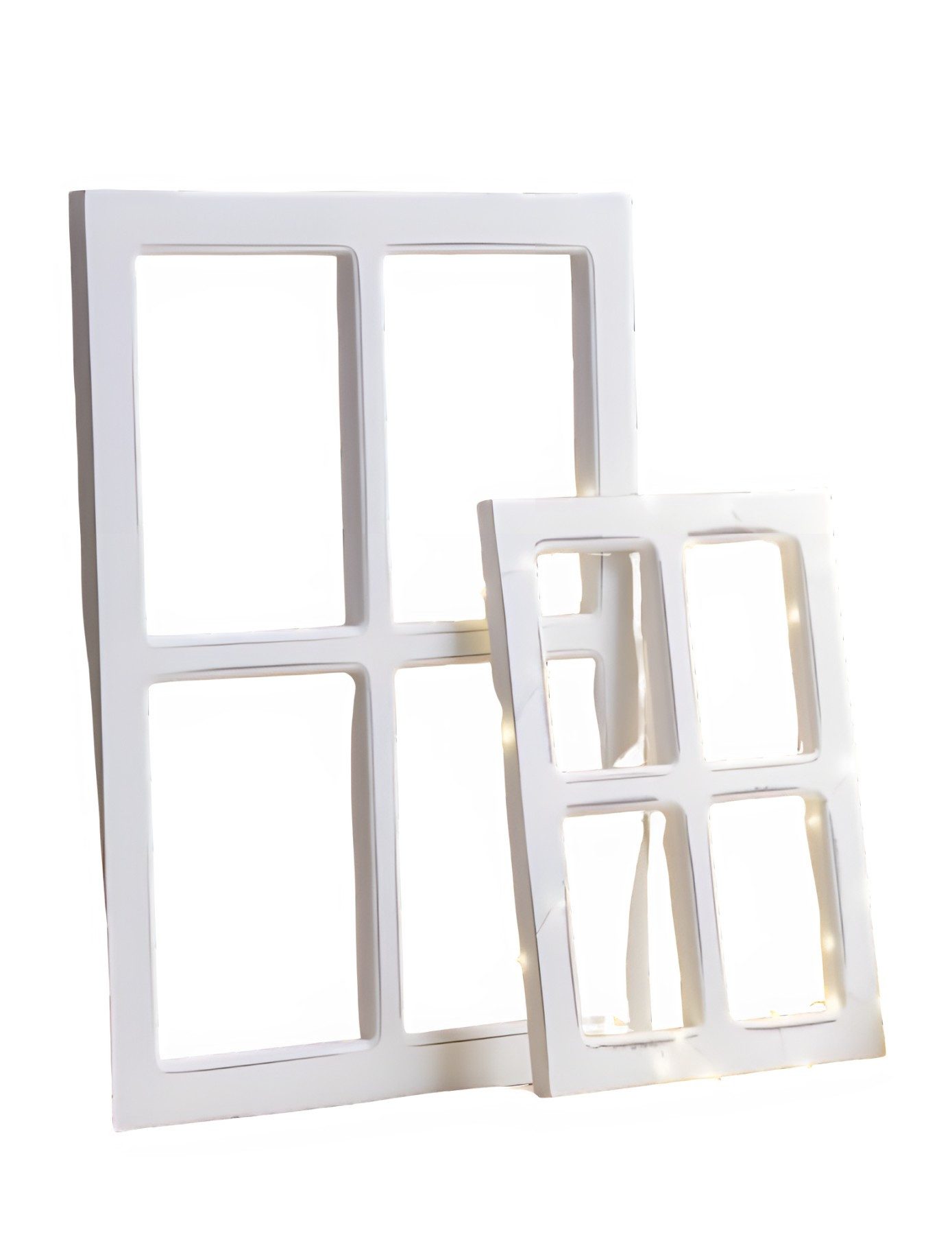 Dekoleidenschaft Wanddekoobjekt Dekofenster aus Holz im Shabby Look weiß, D günstig online kaufen