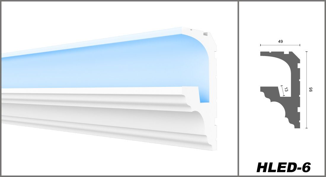 HEXIMO Eckprofil HLED 6 (LED Stuckleisten günstig online kaufen