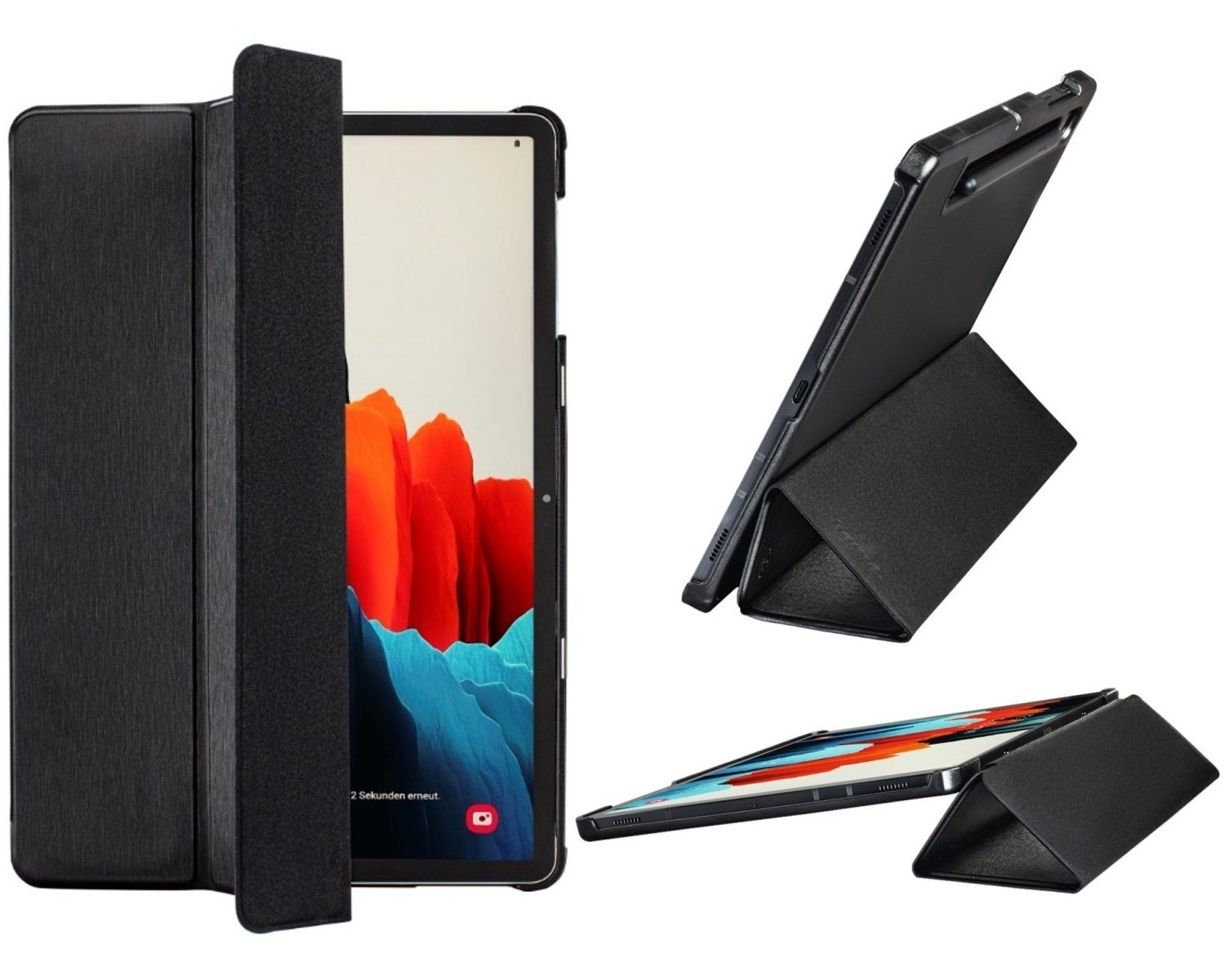 Hama Tablet-Hülle Smart Case Fold Tasche Cover Hülle Bag Black, Standfunktion, für Samsung Galaxy Tab S8 2022 / S7 2020 11"