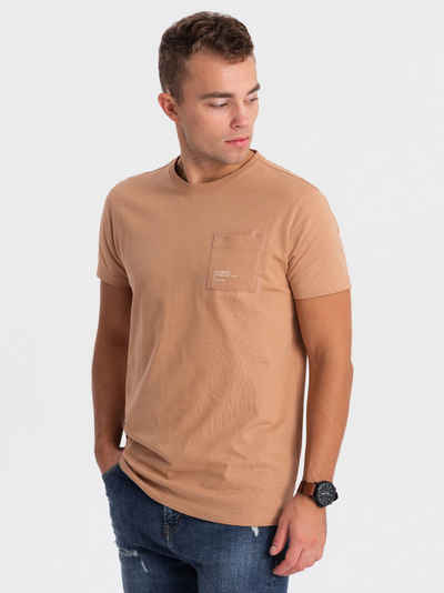 OMBRE T-Shirt Herren-T-Shirt aus Baumwolle mit Brusttasche