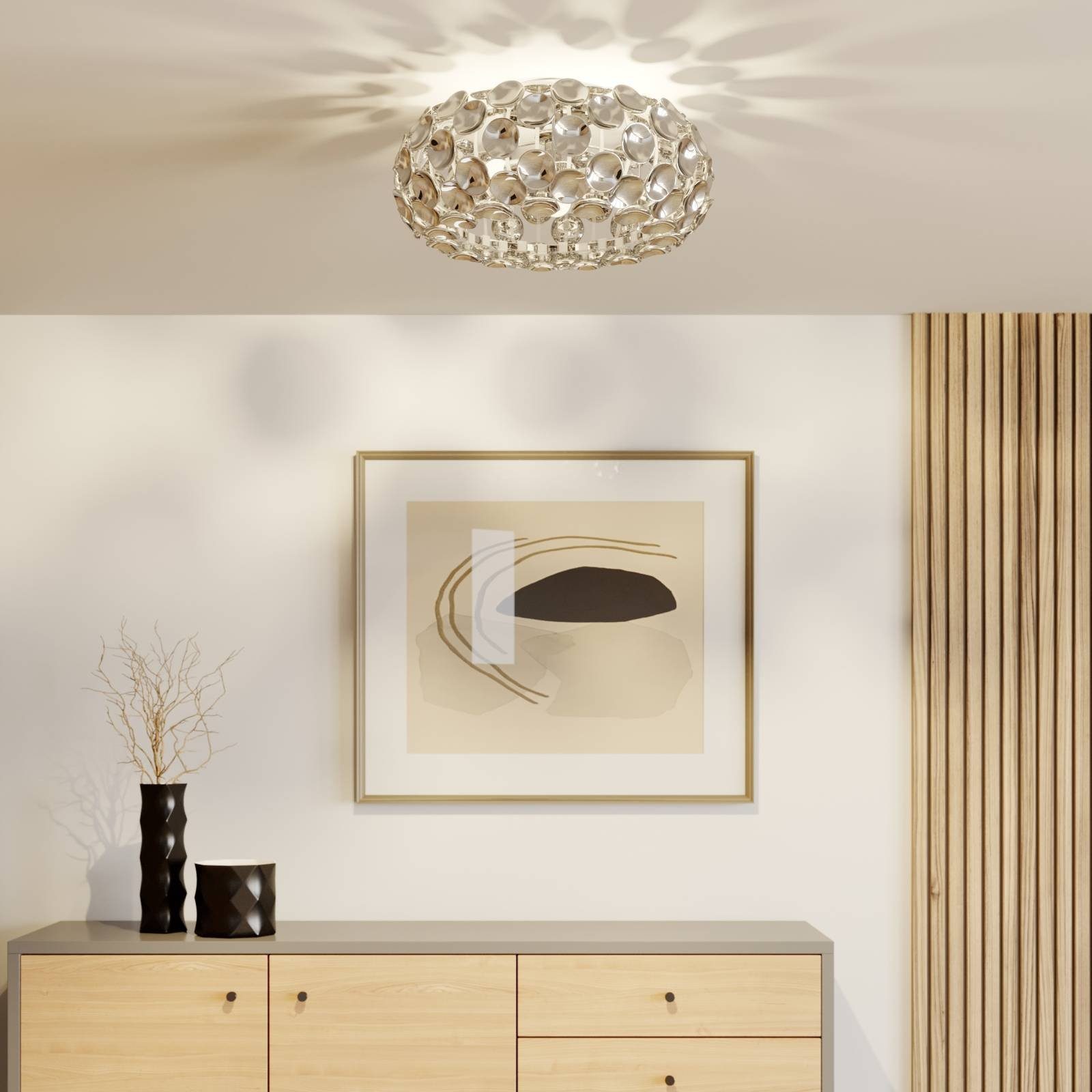Lindby Deckenleuchten Reza, Kunststoff Chrom IP20, 3 x 10 W