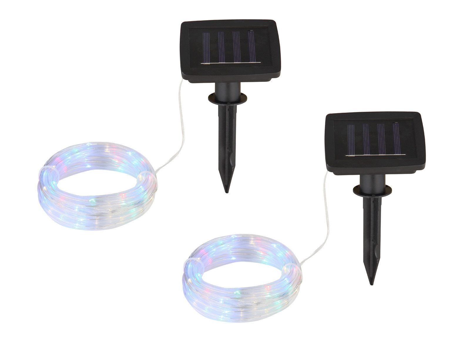 GLOBO LIGHTING LED Solarleuchte, LED fest integriert, RGB, 2er Set Lichtschlauch Solar-licht Garten Außen Terrassenleuchte, 4,9 M