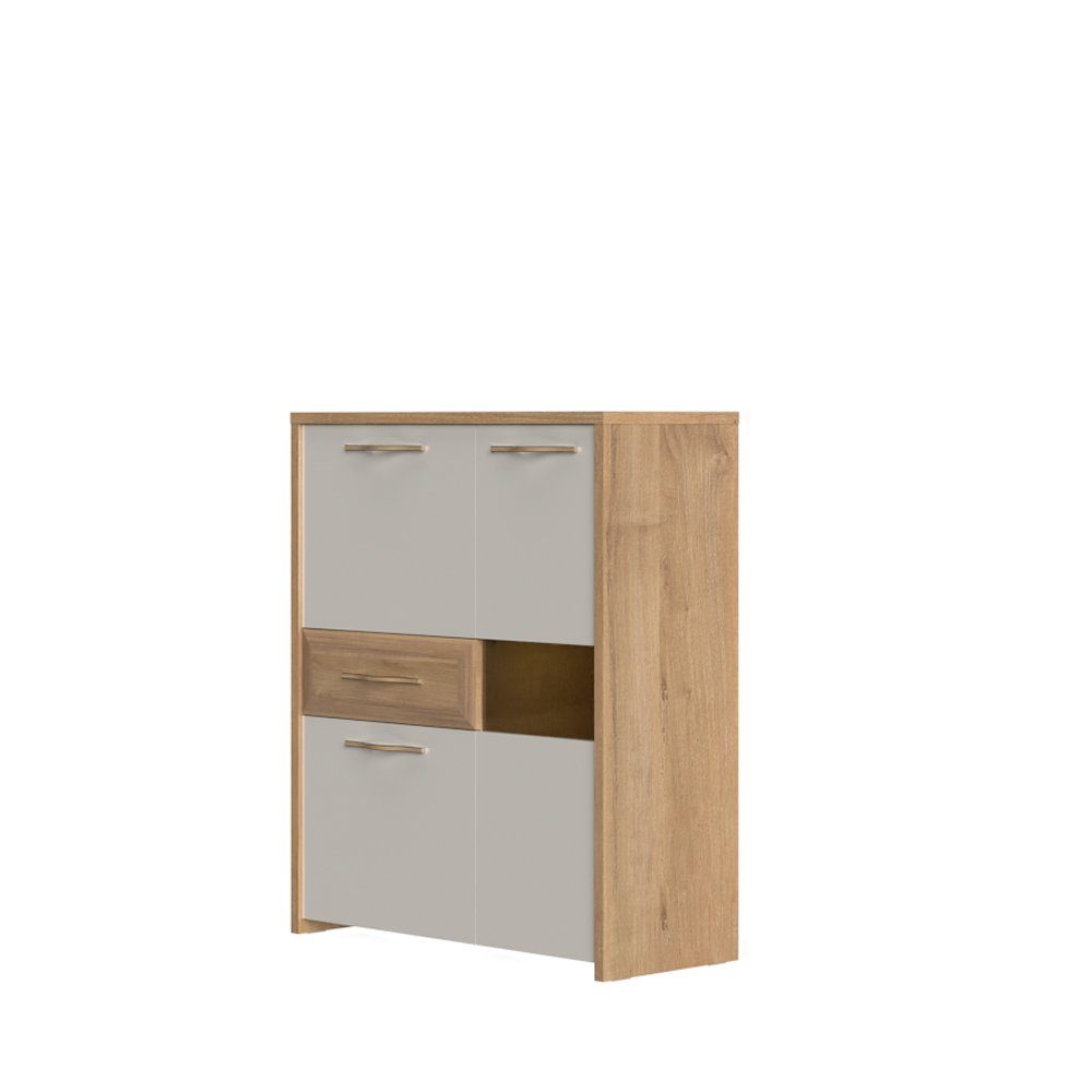 Home affaire Highboard Gala, Kommode, Höhe 115 cm, UV lackiert, kratzfest, hochglänzend