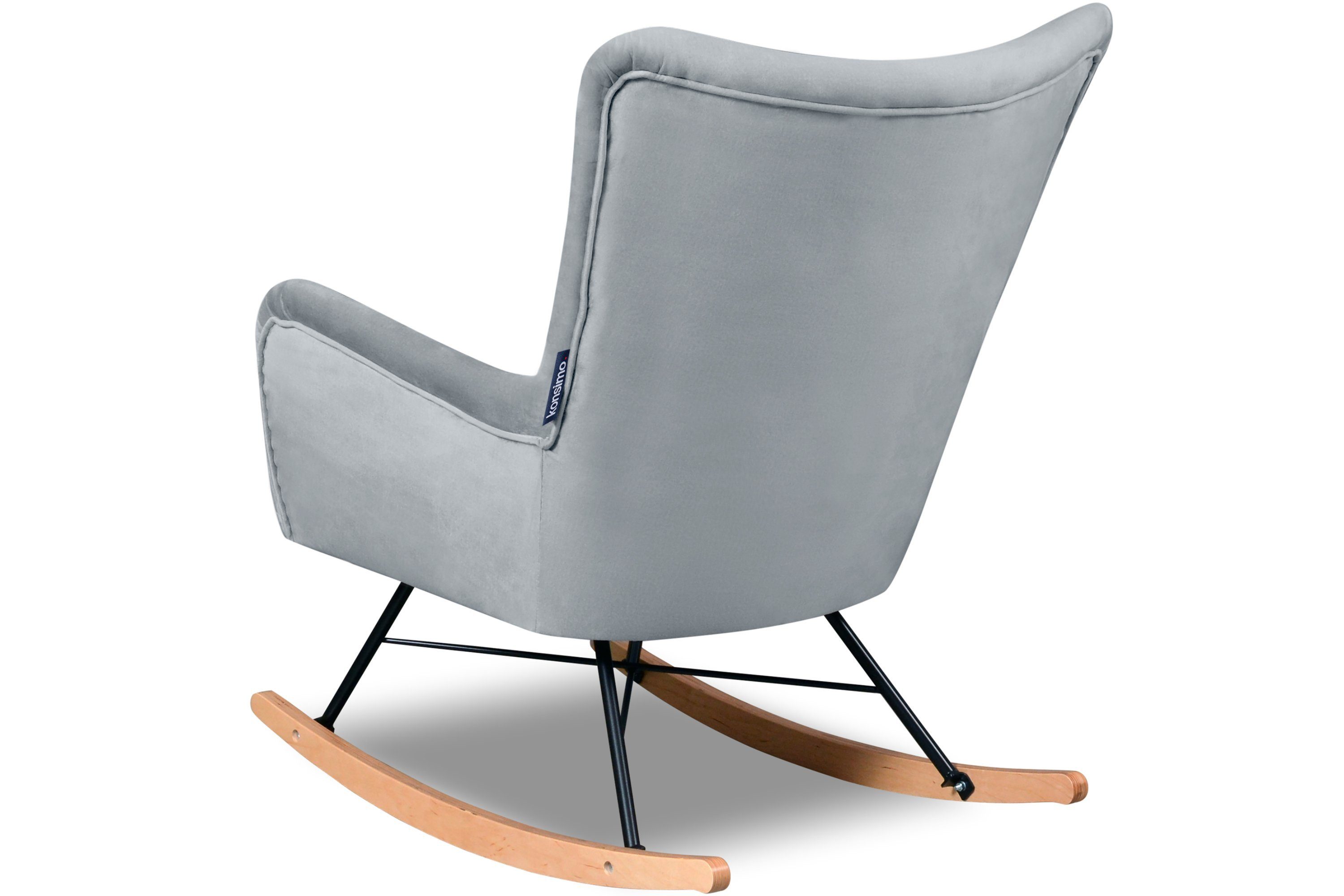 KONSIMO® Schaukelsessel ADDUCTI Stillsessel, Schaukelstuhl, pflegeleichter Veloursstoff,Hergestellt in EU