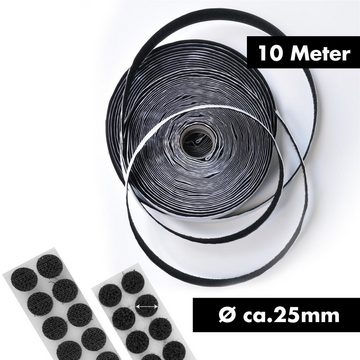 Klettband Hinrichs Klettband Set schwarz, Hinrichs, Schreibtisch Organisation, Selbstklebend 10mm