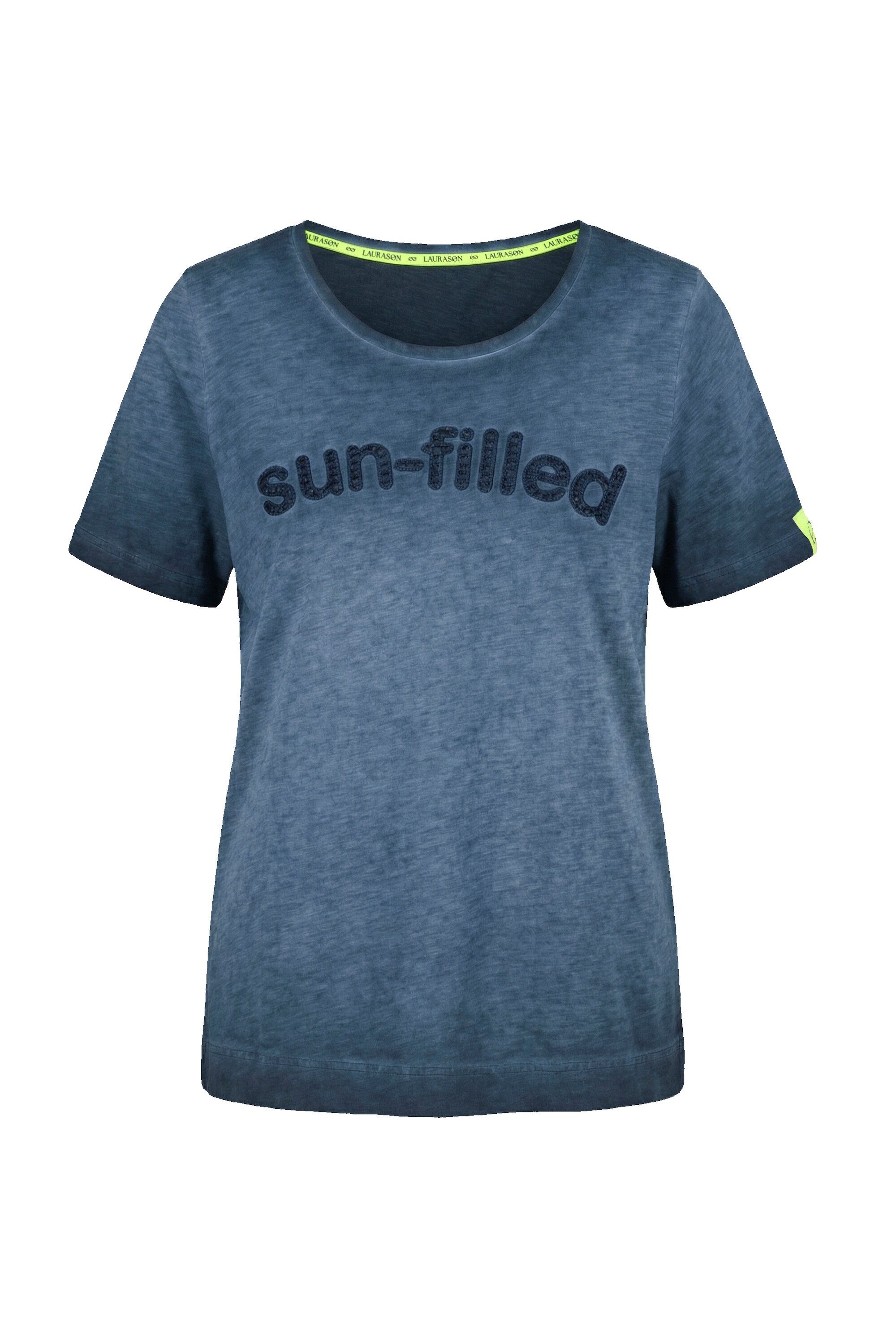 T-Shirt T-Shirt Rundhals 1/2 Arm Hohlsaumstickerei