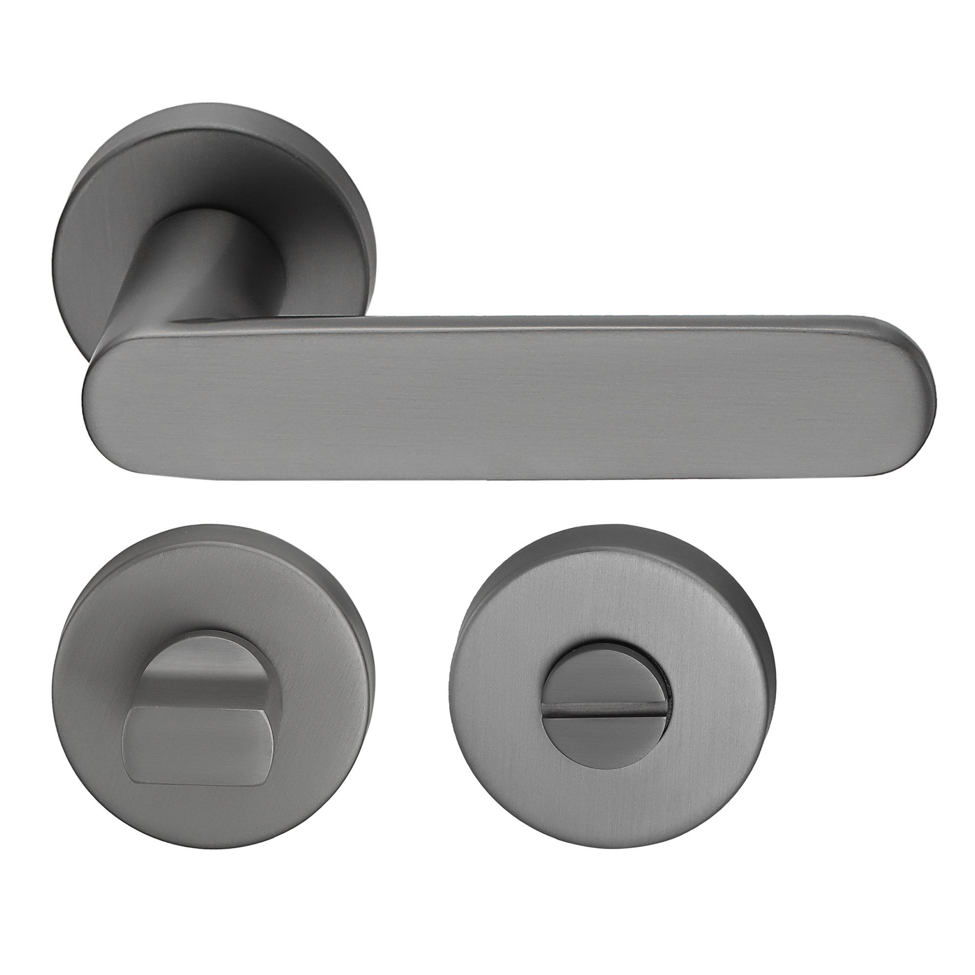 MeinTürgriff Drückergarnitur Georgetown samtgrau Türgriff Rosettengarnitur
