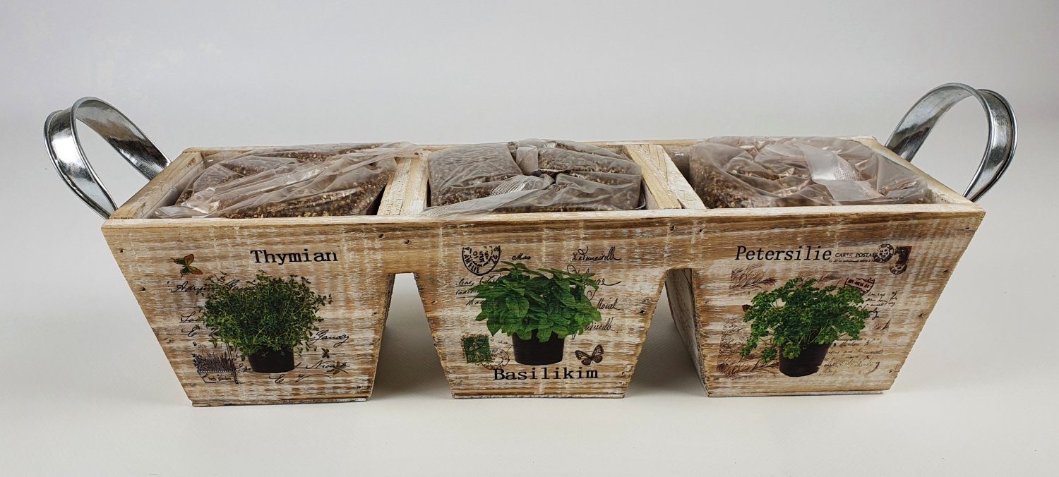 sesua Kräutertopf Starterset Kräutertöpfe Set Holz günstig online kaufen