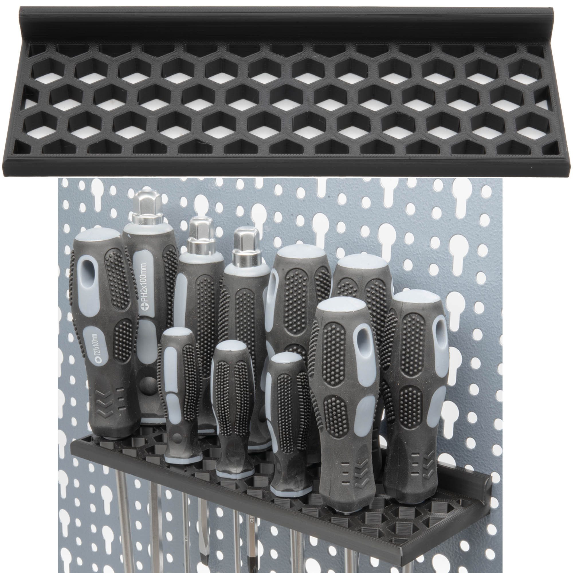 TSB Werk Schraubendreher Schraubendreher Halter für Küpper Lochwand, (1 St), Werkzeugwand, Schraubenzieher, Halter