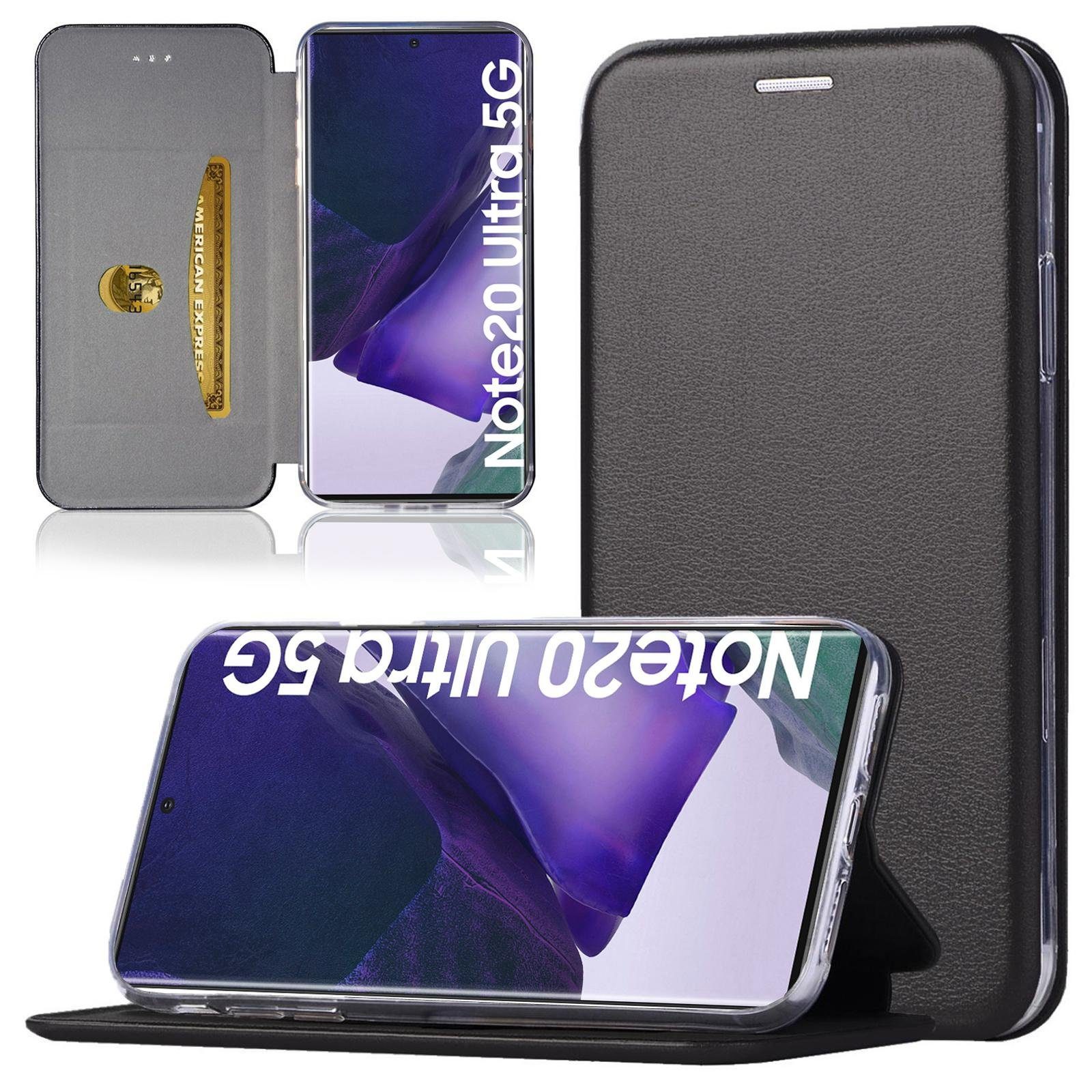 Numerva Handyhülle Handy Tasche Book Case für Samsung Galaxy Note 20 / Note 20 Ultra, Klapphülle Flip Cover Hardcover Schutz Hülle Etui