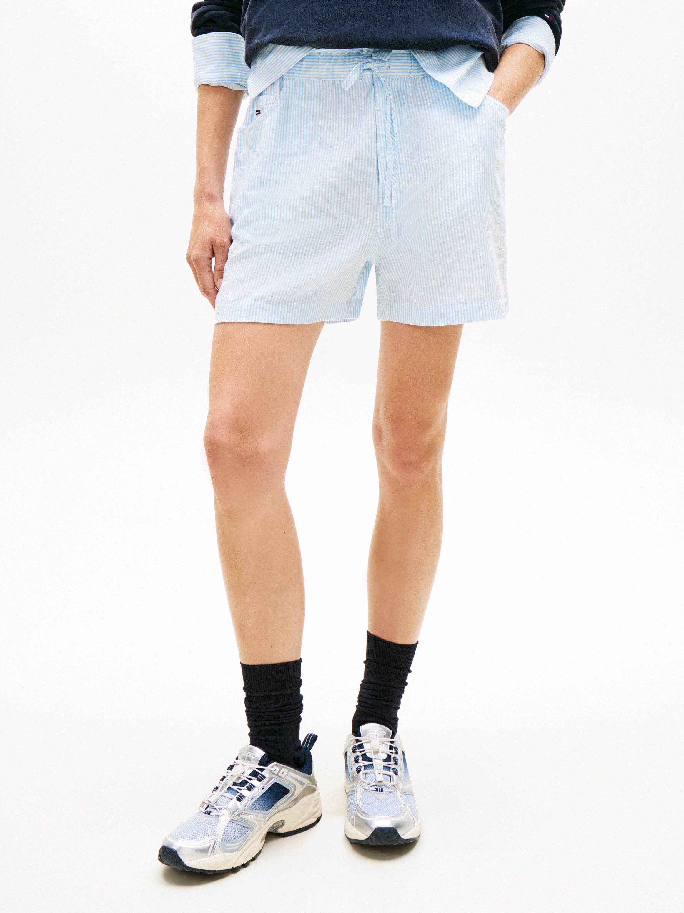 Tommy Jeans Shorts TJW ESSENTIAL LINEN SHORTS mit angesagtem Paperbag-Bund