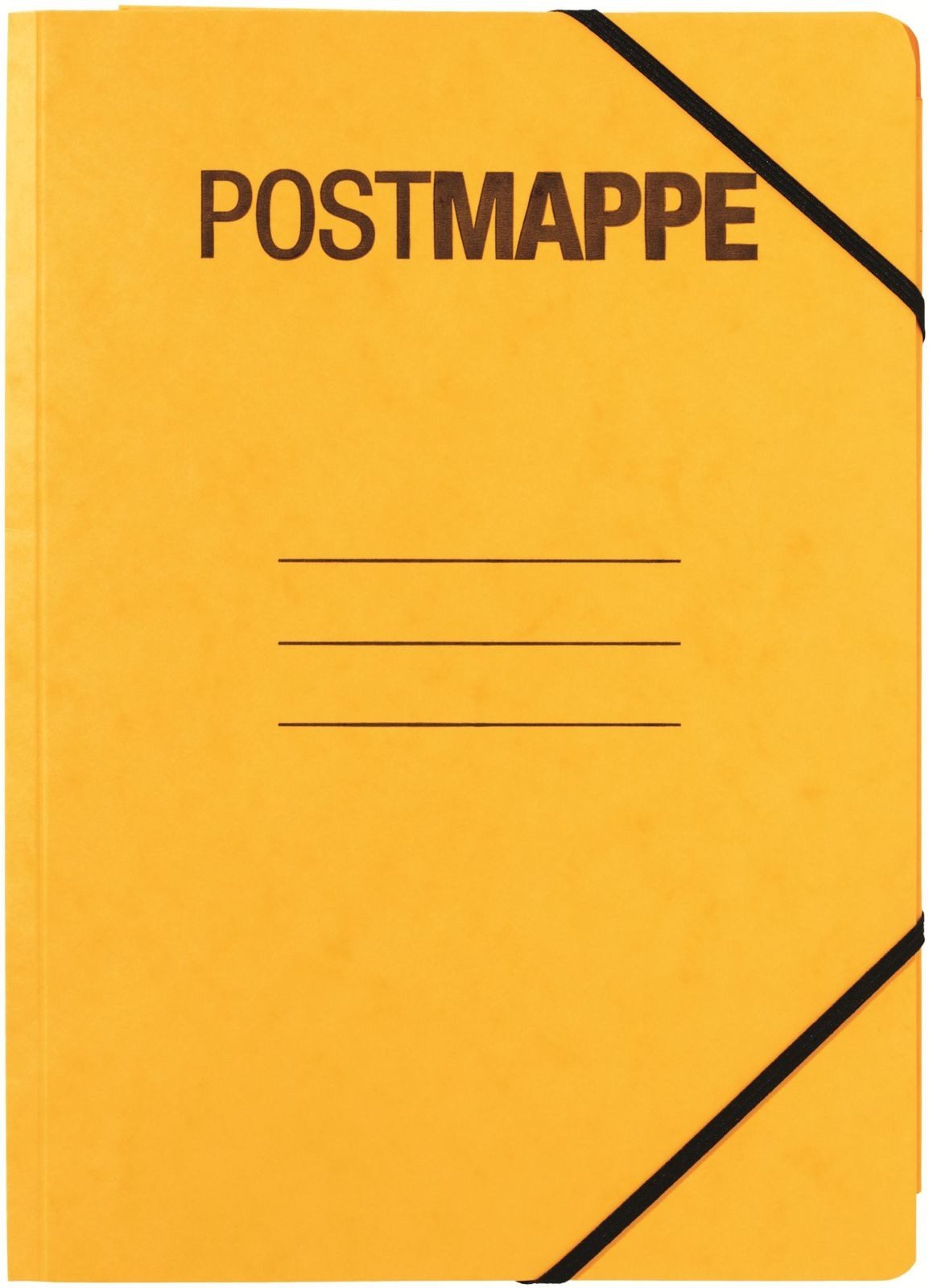 Fächermappe Postmappe A4 mit Eckspanngummi gelb