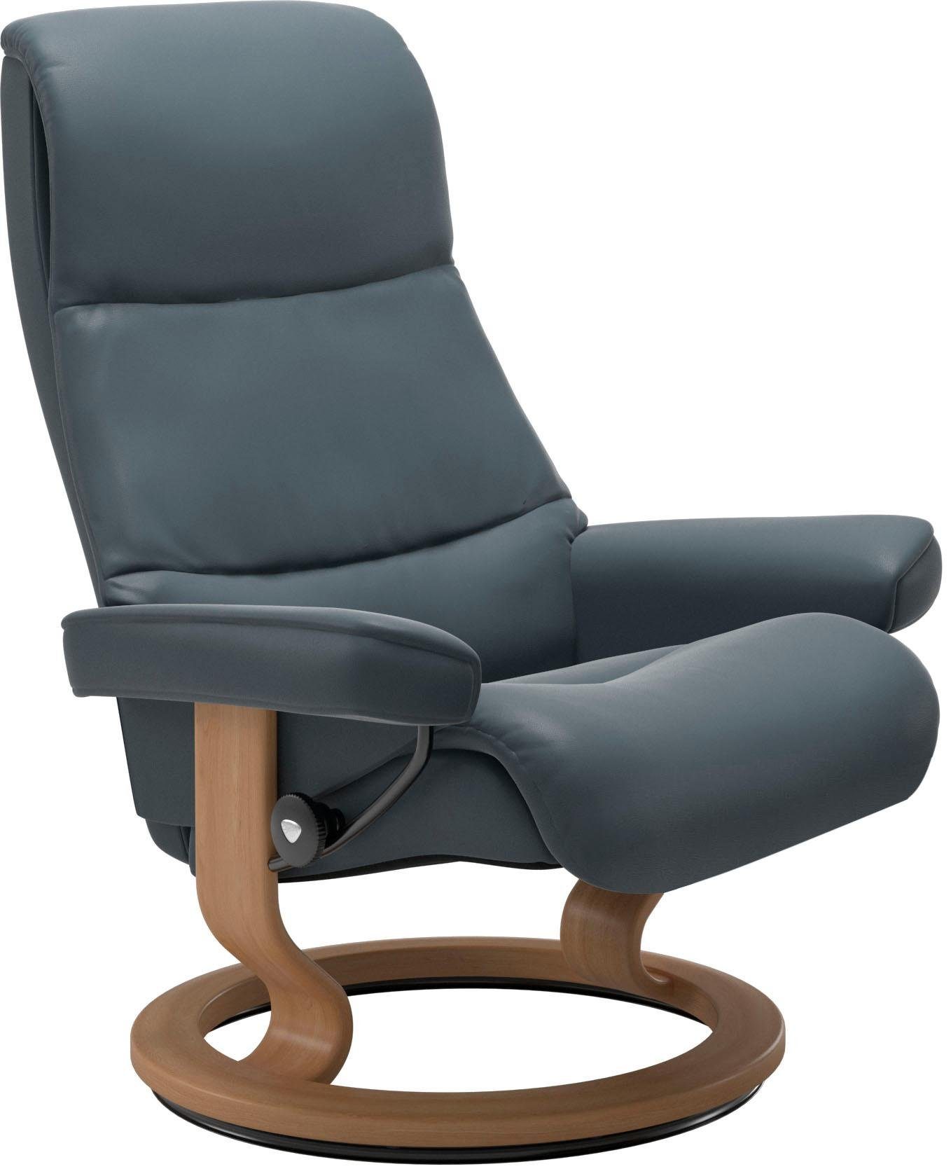 Stressless® Relaxsessel View (Set, Hocker), mit Base, mit Größe Eiche Relaxsessel L,Gestell Classic