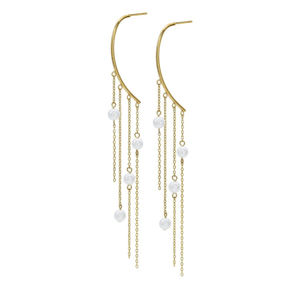 Oliver Weber Ohrring-Set Luxury gold-plated earrings with pearls Lucina 23068G