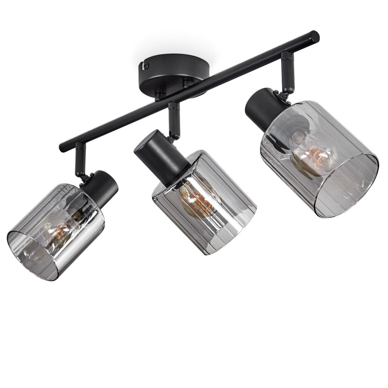 hofstein Deckenleuchte Deckenlampe aus Metall/Glas in günstig online kaufen