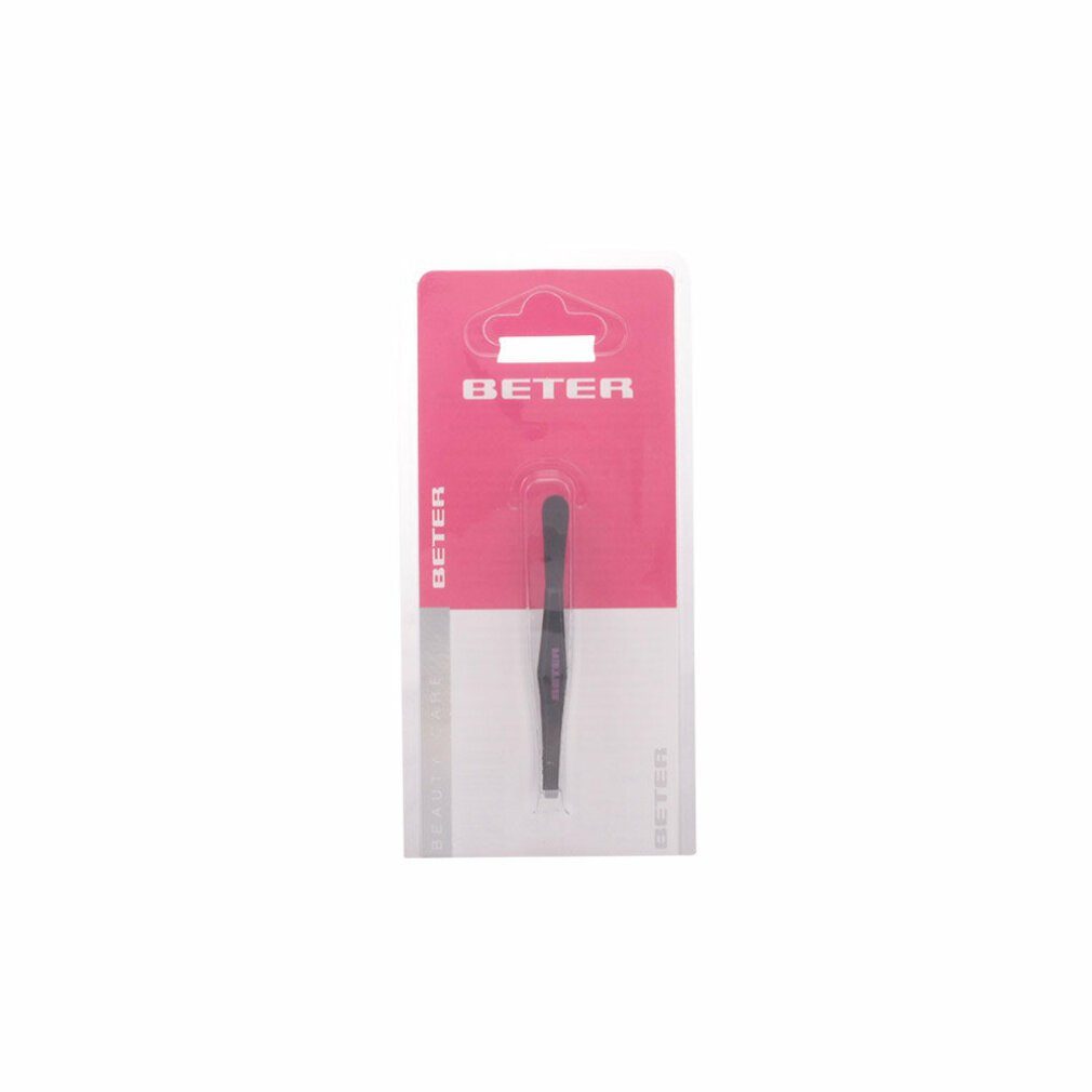Beter Pinzette Black Coated Steel Straight Tip Tweezers