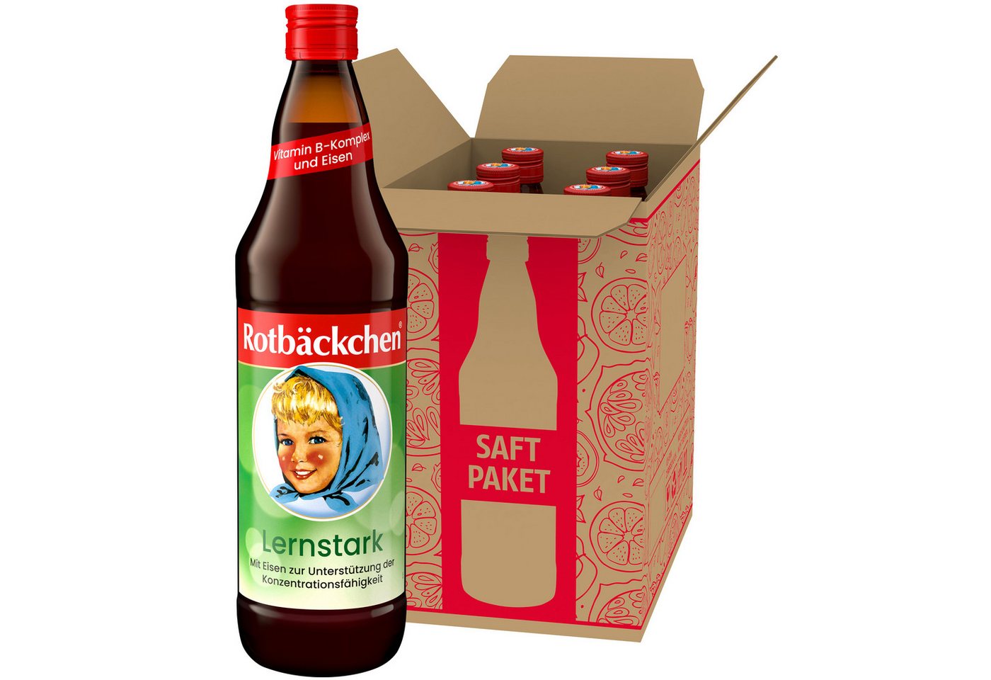Haus Rabenhorst Saft ROTBÄCKCHEN Lernstark 6er Pack (6 x 700 ml), 700 ml