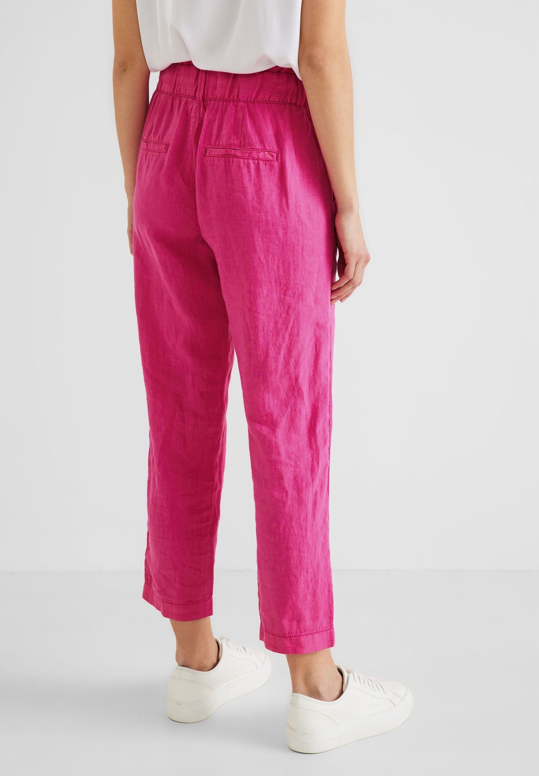 Fit STREET ONE Leinenhose Stoffhose Loose oasis pink