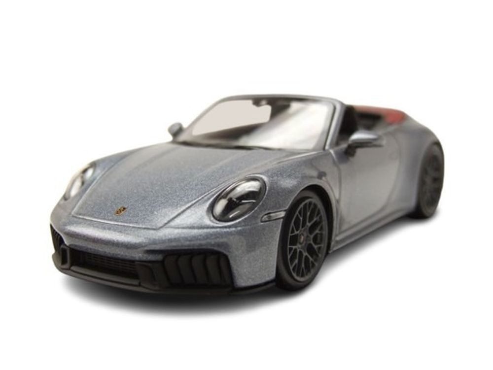 Minichamps Modellauto Porsche 911 (992.2) Carrera GTS Cabrio 2024 grau metallic, Maßstab 1:43
