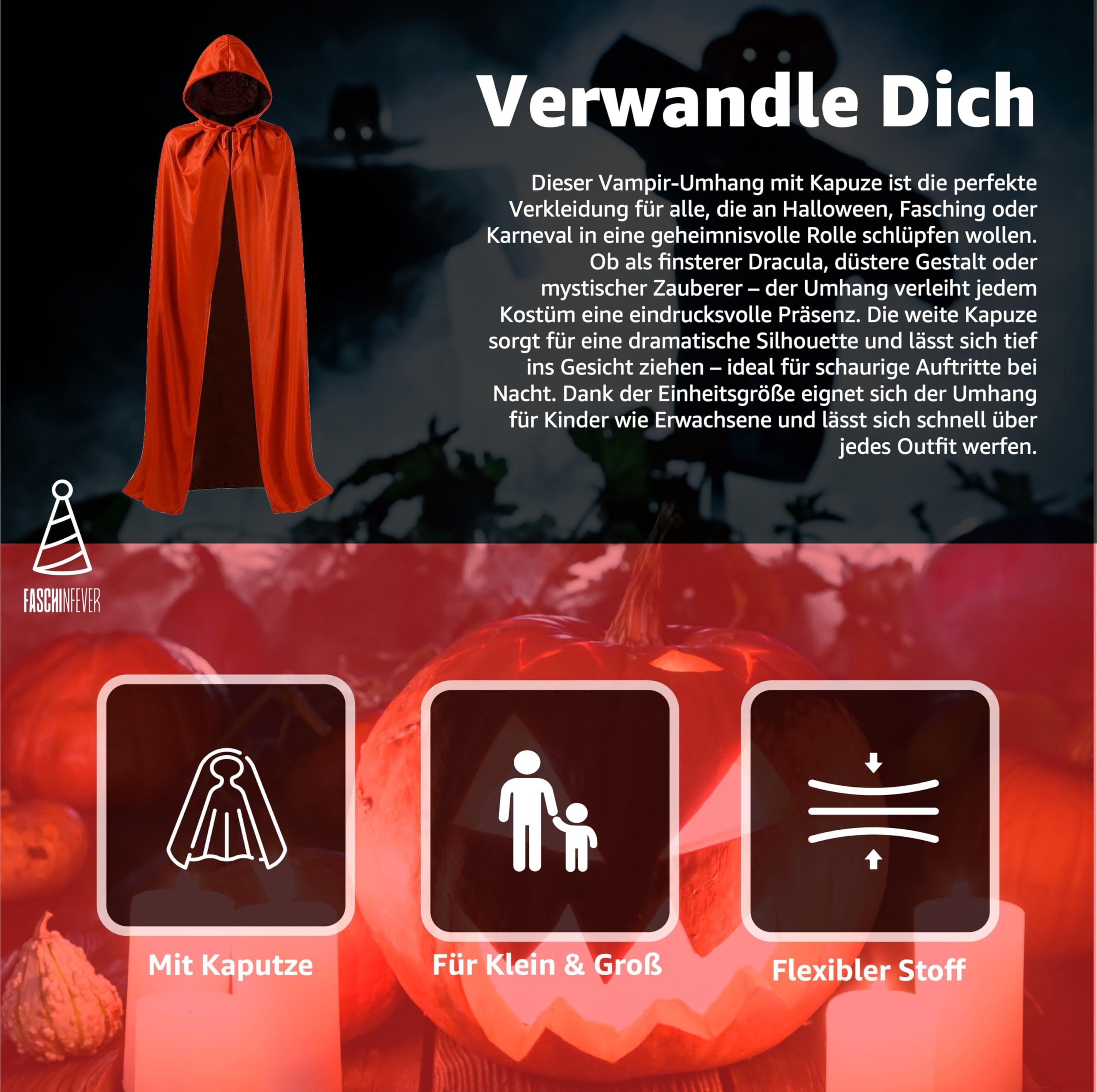 Costumed Umhang Umhang Vampir Kostüm Umhang Halloween Kostüm Herren