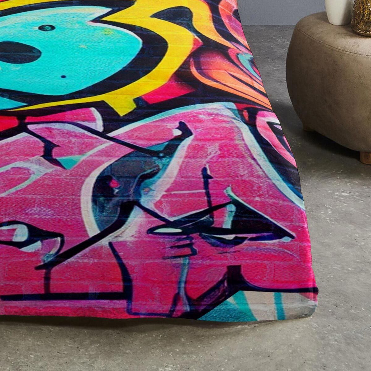 TRAUMSCHLAF Bettwäsche Street Art, Renforce, 2 teilig, Graffiti Design aus 100% Baumwolle