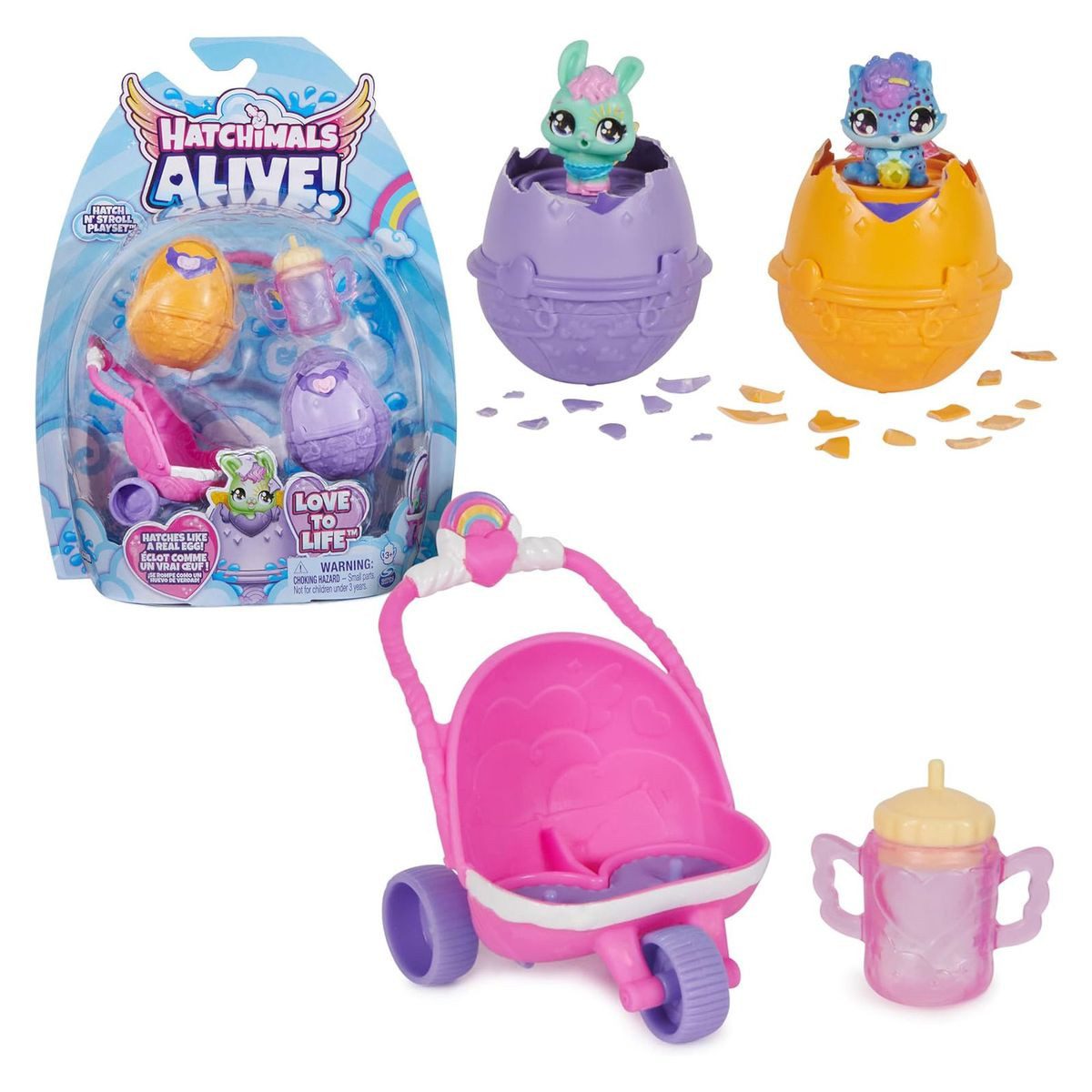 Spin Master Spielwelt Spin Master 6067741 (20143363) - Hatchimals - Alive! - Zwillingswagen