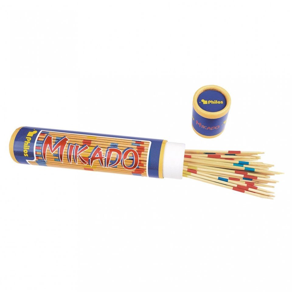 Philos Spiel, Mikado - Bambus - in Pappröhre