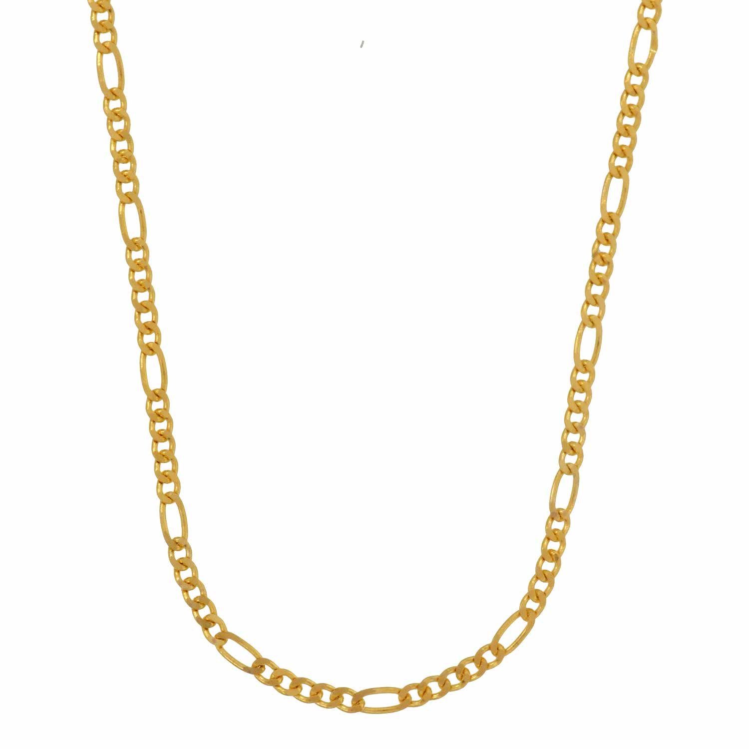 HOPLO Goldkette Goldkette Figarokette Länge 50cm - Breite 1,5mm - 585-14 Karat Gold Made in Germany mehr