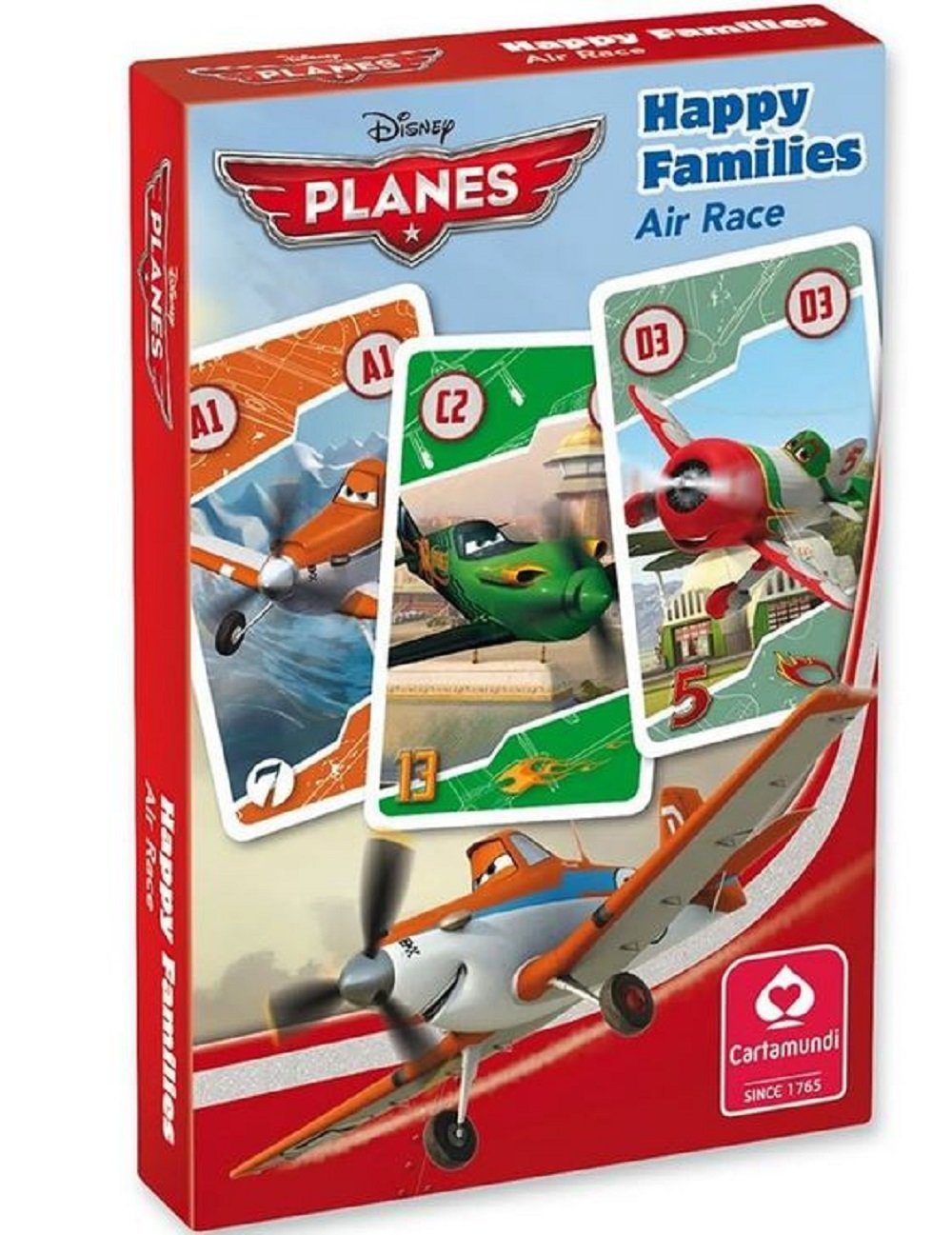 ASS Altenburger Spiel Disney Planes, Quartett - Happy Family Air race,Kartenspiel, Familienspiel / Party Spiel / Kinderspiel