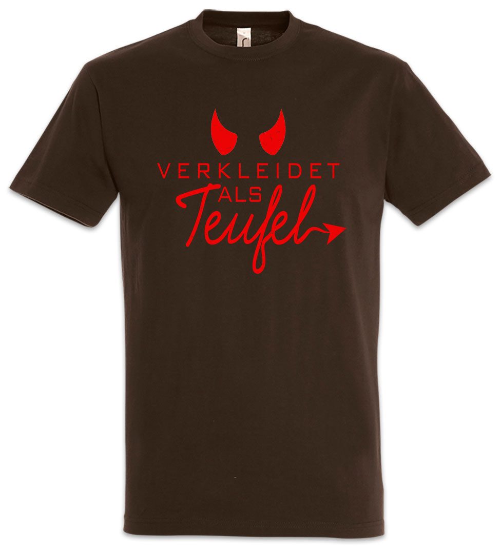 Urban Backwoods Print-Shirt Verkleidet als Teufel Herren T-Shirt Verkleidung Fastnacht Fassenacht (1-tlg) Faschings-Shirt Helau Rosenmontag Fasnacht