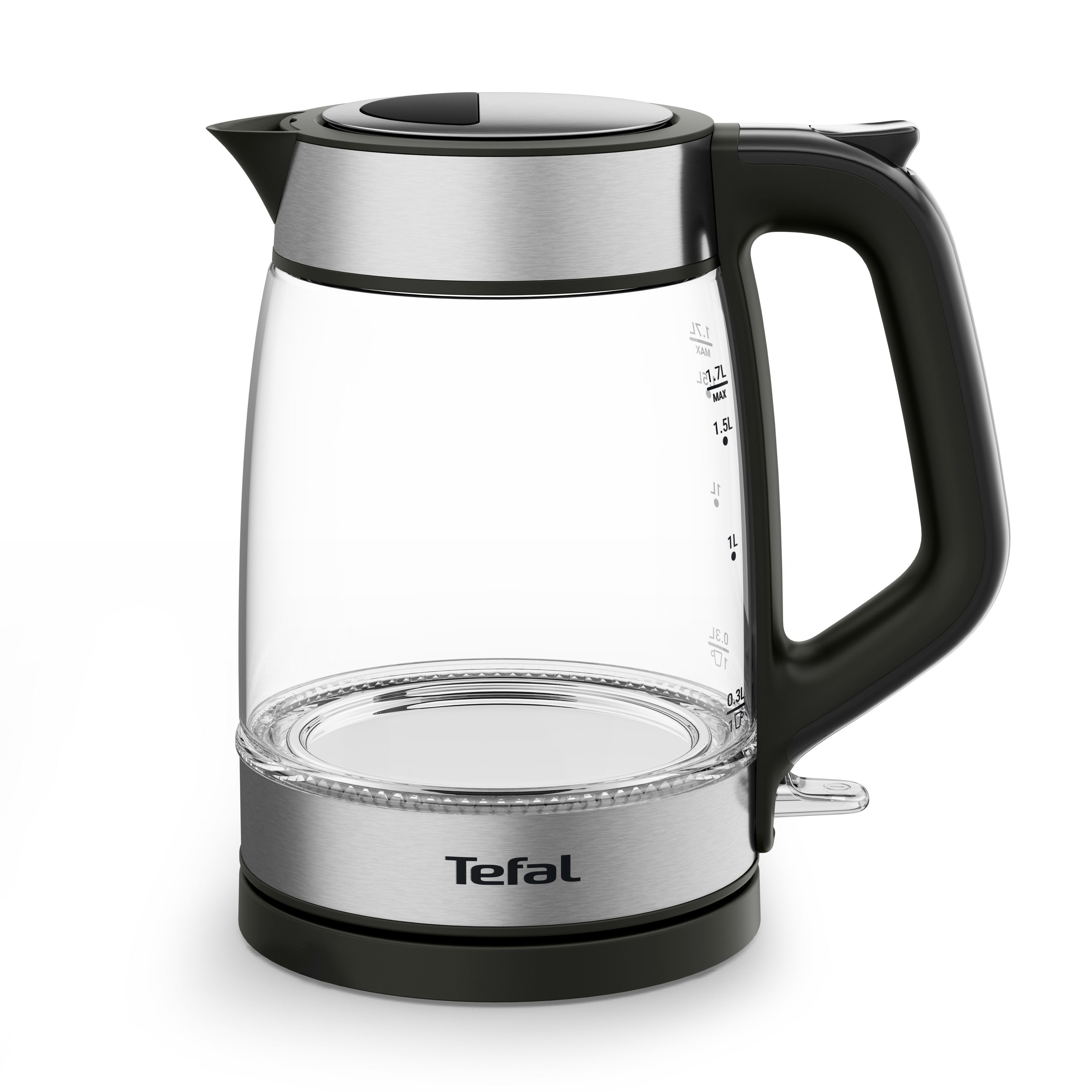 Tefal Wasserkocher KI6058, 1,7 l, 2200 W, Deckelöffnung auf Knopfdruck, großes Fassungsvermögen von 1,7 l