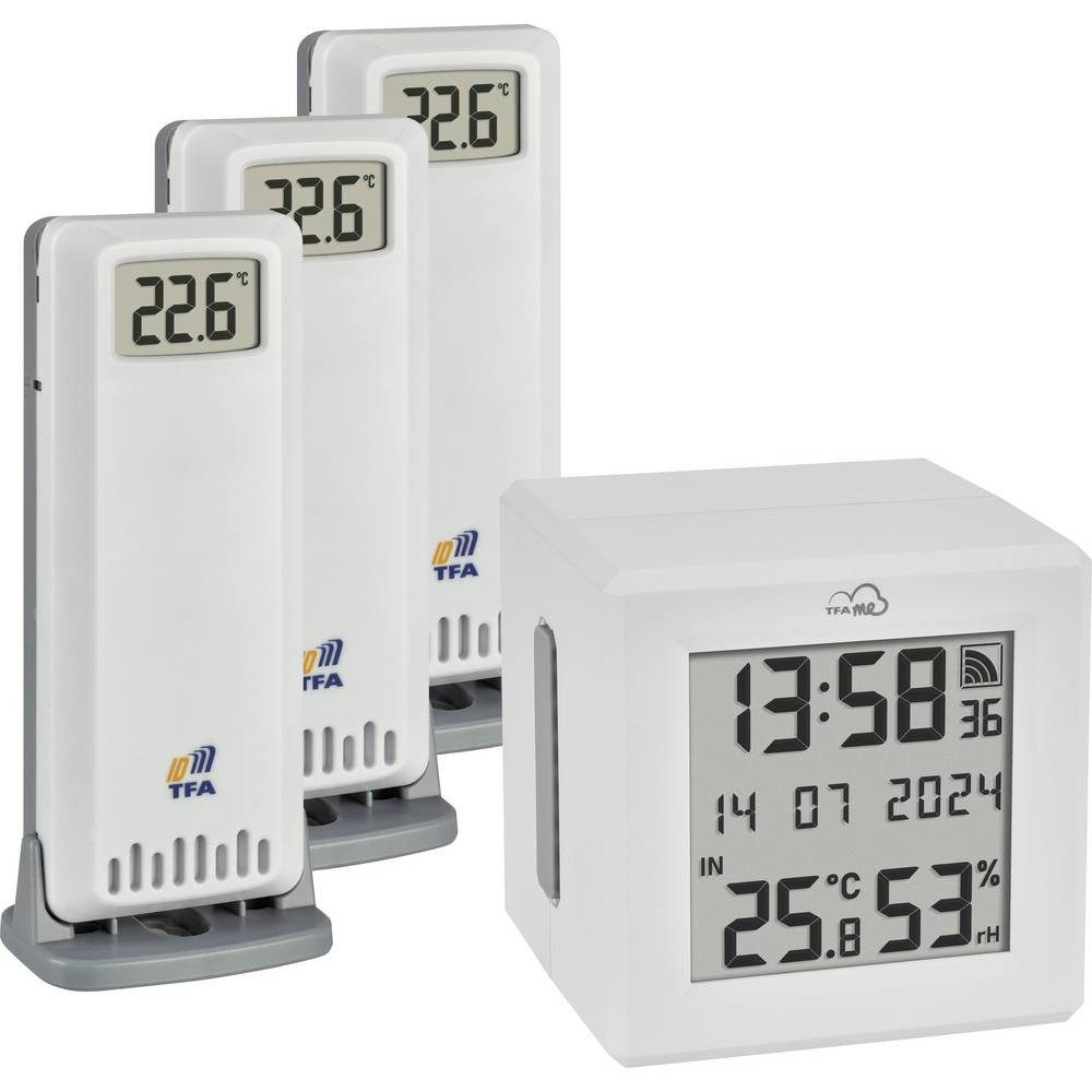 TFA Dostmann TFA.me Starter Set Funk-Thermo-/Hygrometer Weiß 35.8113.02 Wetterstation
