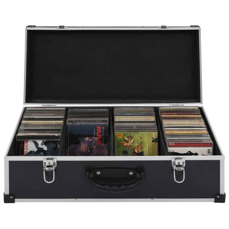 vidaXL Organizer CD-Koffer für 80 CDs Aluminium ABS Schwarz (80 St)