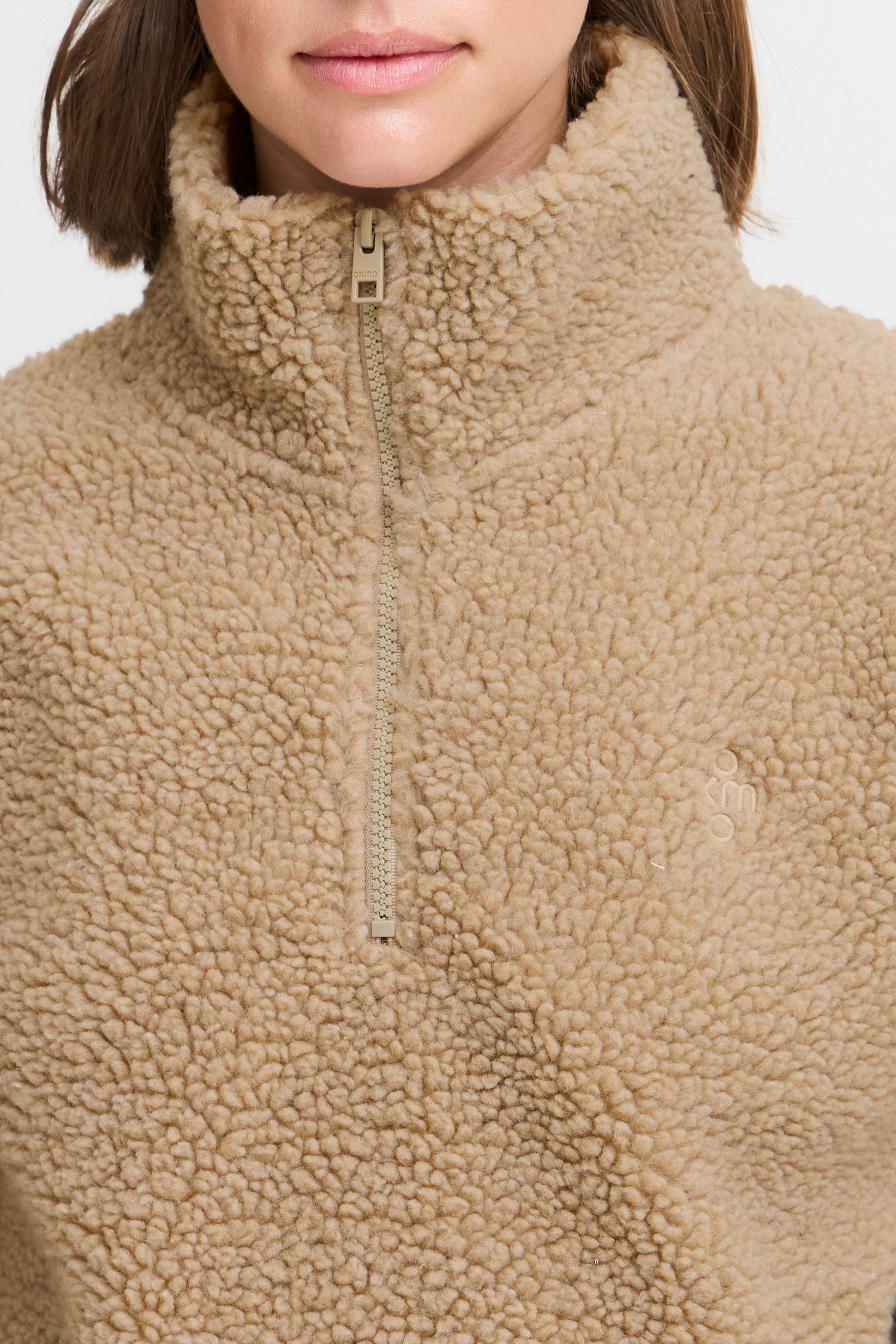 OXMO Fleecejacke OXTolirone Moderner Teddy-Sweater