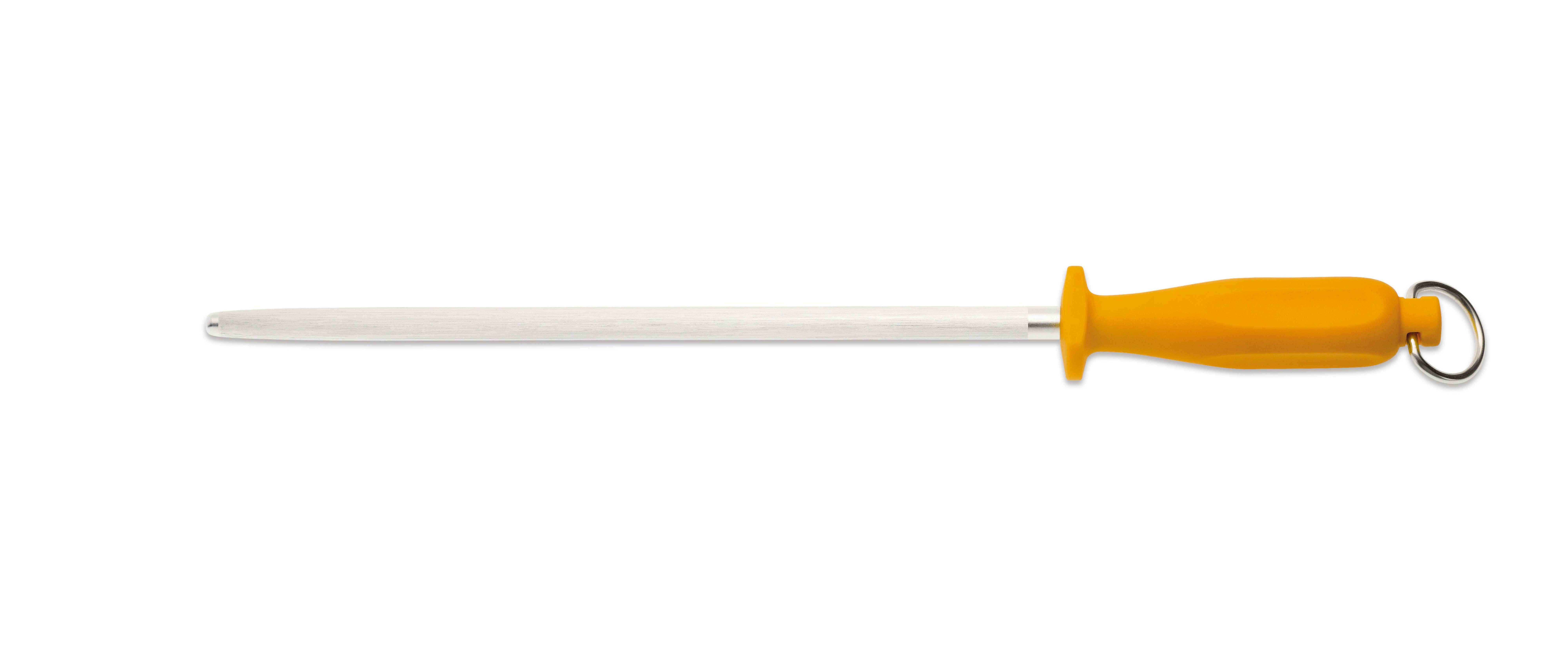 GIESSER Messerschärfer Abziehstahl Profil rund 23 - 36 cm, Mittelfeiner Zug - Verzahnung 6-7 Züge pro mm
