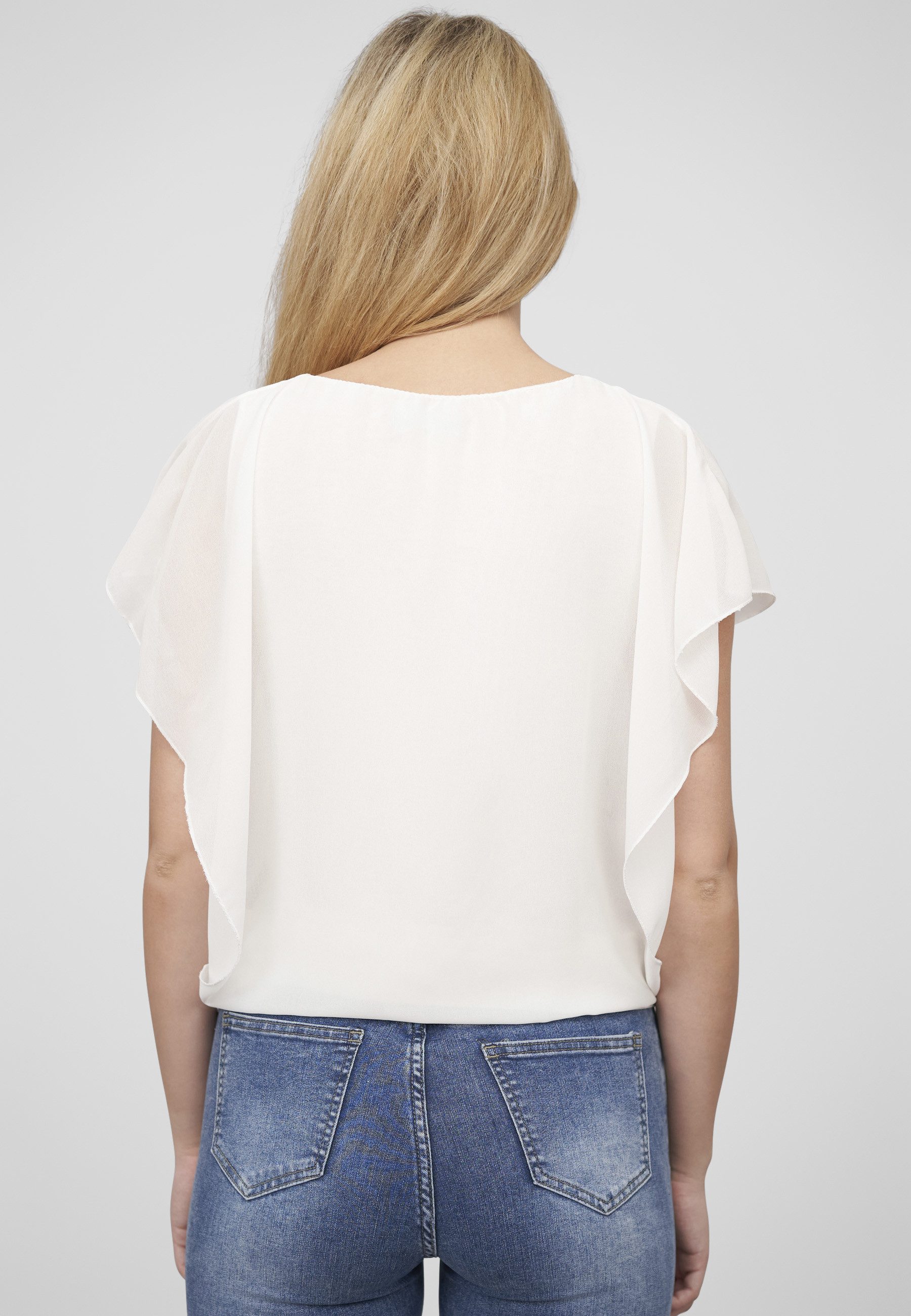 CLOUD 5IVE T-Shirt CLOUD 5IVE Cloud5ive Damen Shirt Chiffon Top Fledermausärmel (1-tlg) – Bild 5 von 5