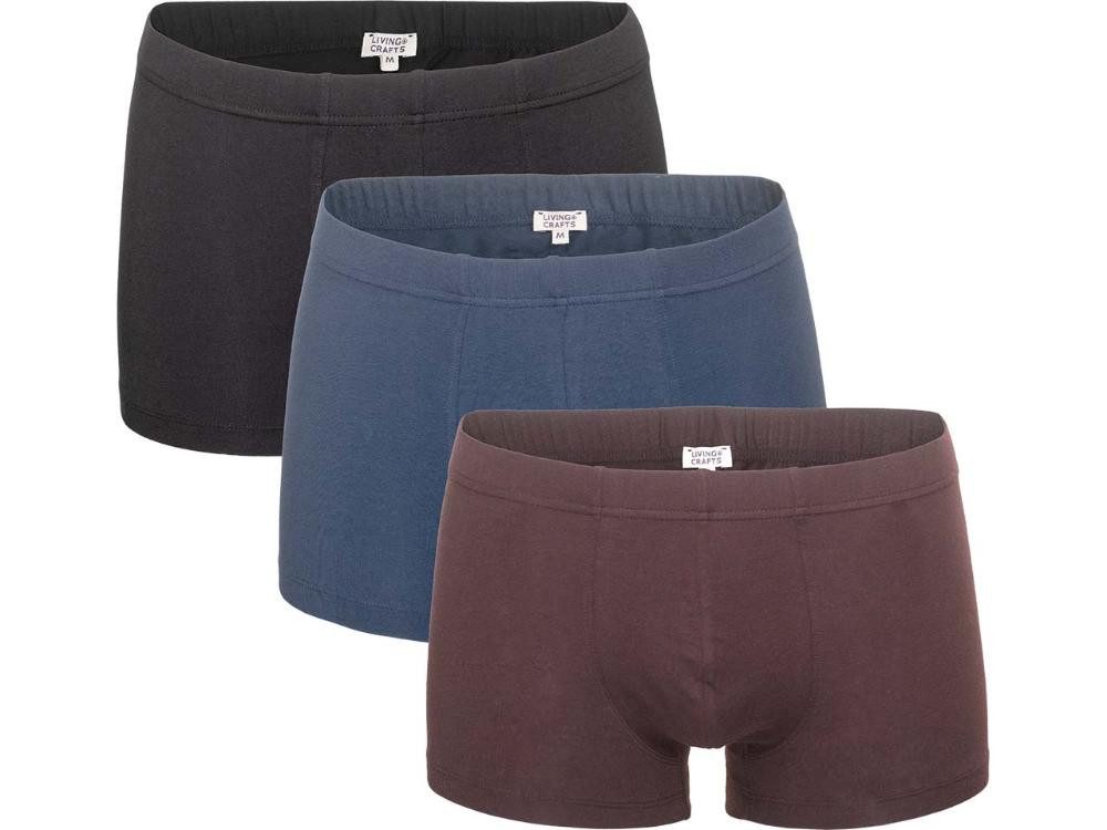 LIVING CRAFTS Boxershorts Living Crafts Bio-Herren-Boxershorts 'SAGON' 3 St günstig online kaufen