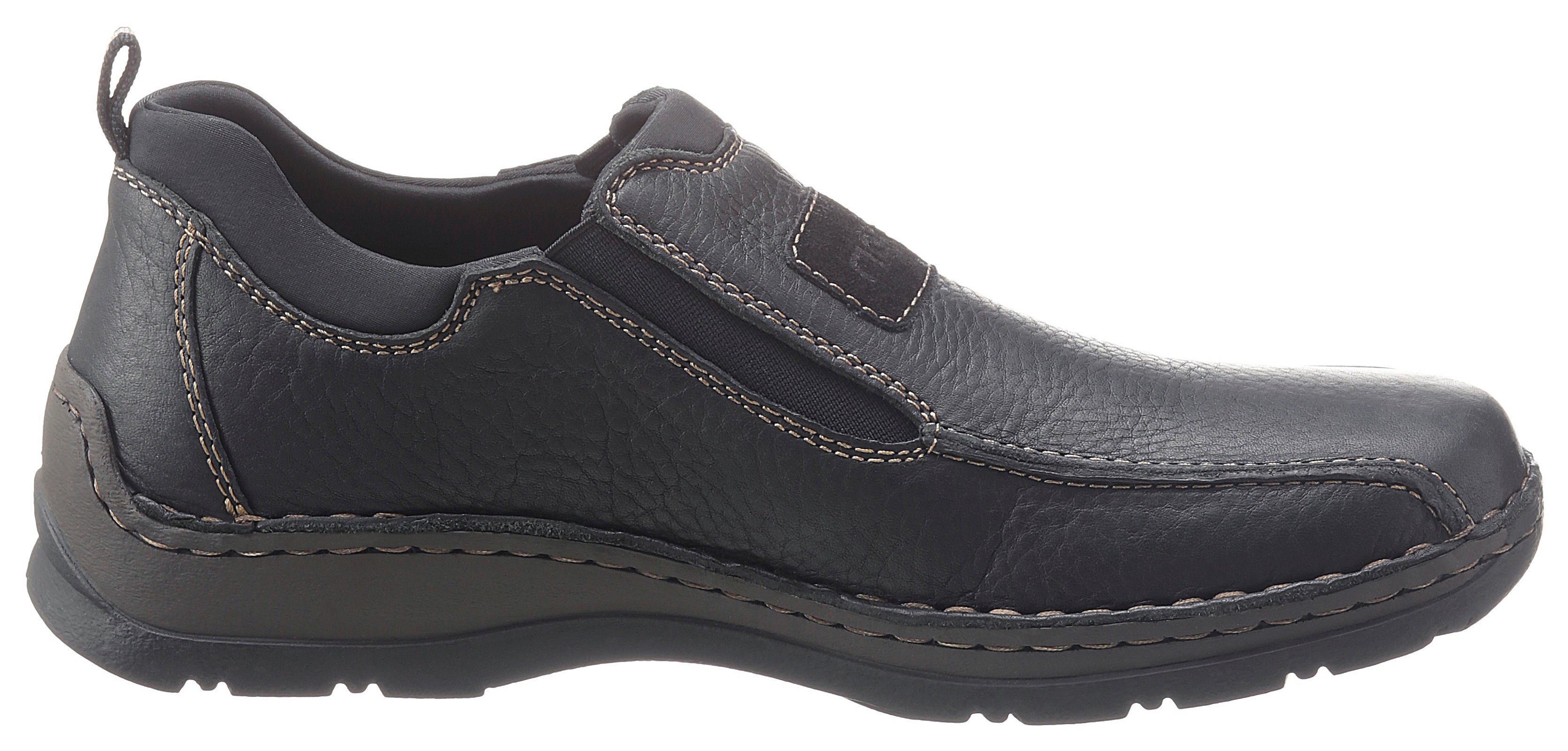 Rieker Slip-On Sneaker Slipper, Schlupfschuh, Halbschuh, Freizeitschuh mit Stretcheinsätze