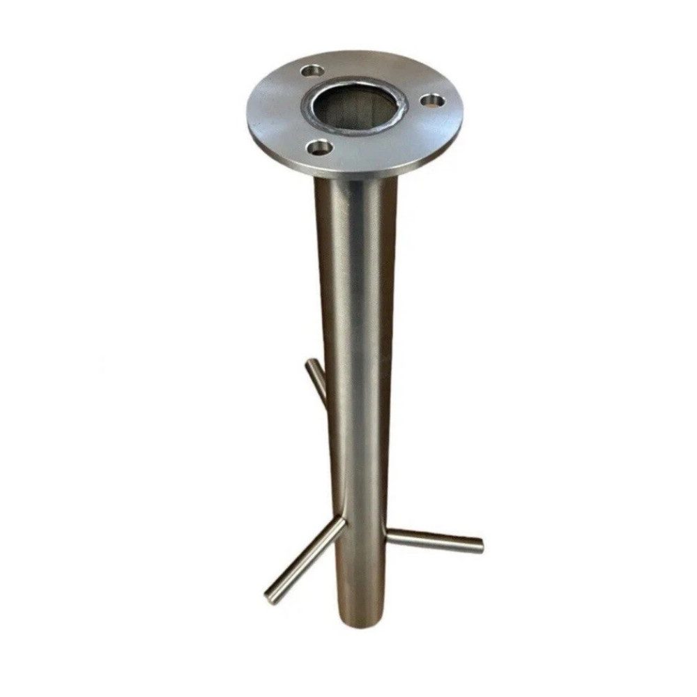 StahlFux Bodenanker Betonanker Pfostenträger Geländerhalter, für Betonboden, Betonboden, (Spar-Set, 1-St., Ø 42,4 mm), Sichere Verankerung im Betonboden, maximale Standfestigkeit