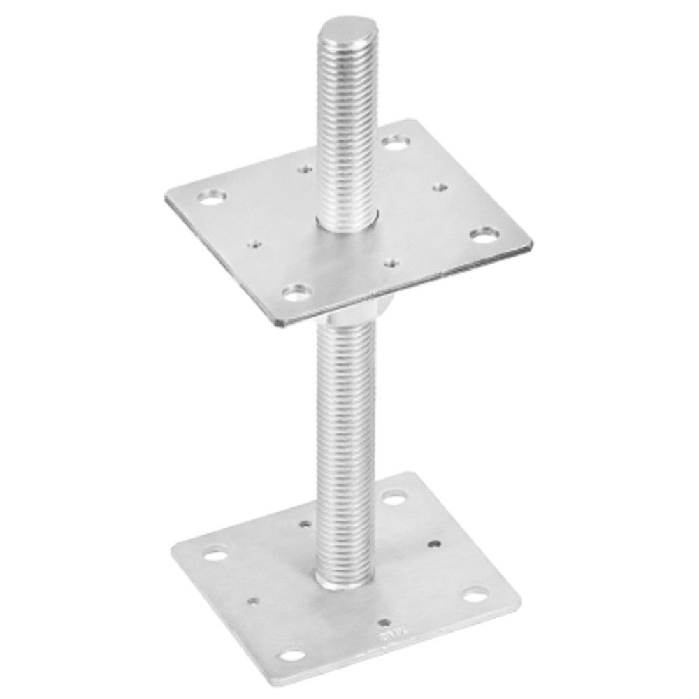 Systafex® Pfostenträger Pfostenträger 100x250mm Stützenfuß Bodenfuß Betonfuss Höhenverstellbar, (1-St), verzinkt