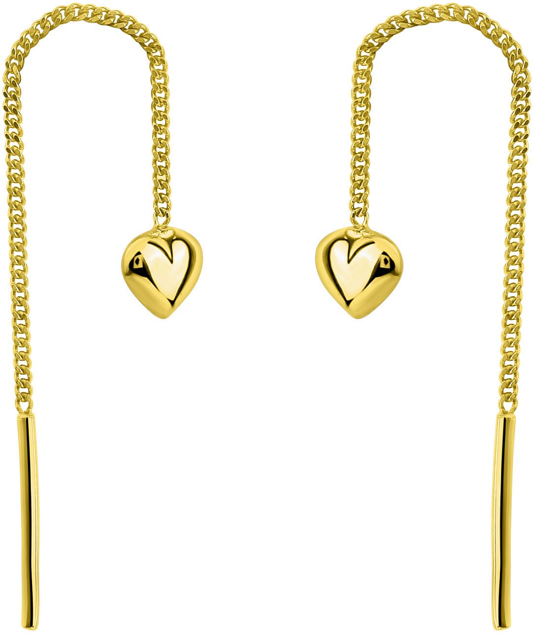 Firetti Paar Ohrhänger Schmuck Geschenk Gold 375 Ohrschmuck Ohrringe Herz