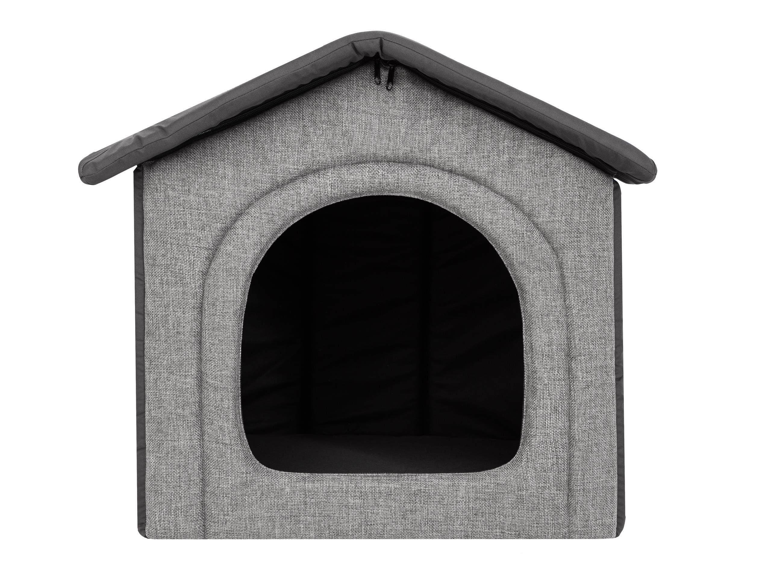 Thumbnail - Bjird Tierhaus Hundehütte Inari, Waschbar bei 30 Grad, krazfest, made in EU, mit herausnehmbarem Dach